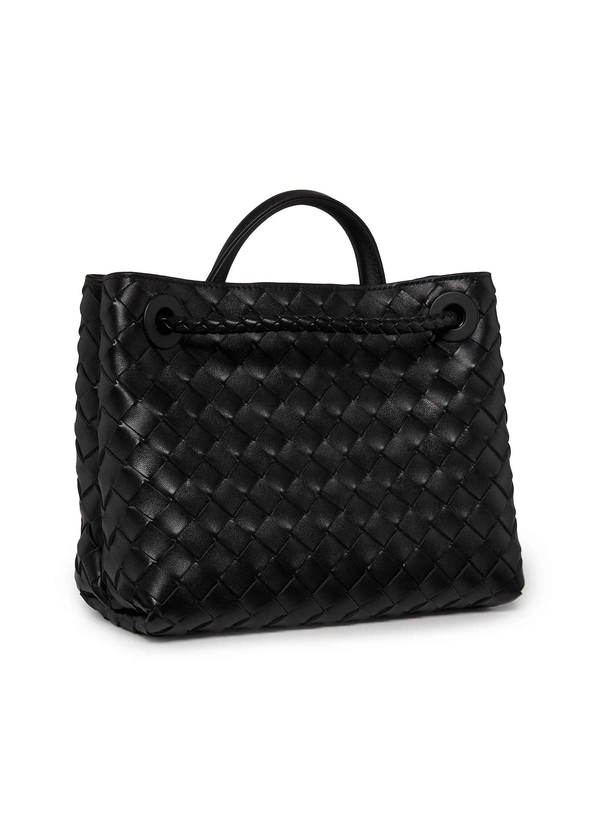 Bottega Veneta Small Andiamo Intrecciato Leather Top-Handle Bag