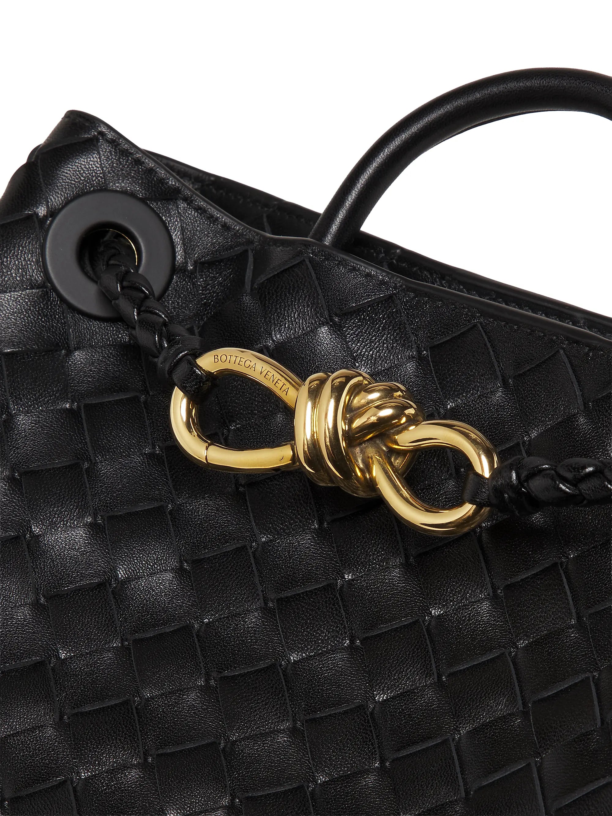 Bottega Veneta Small Andiamo Intrecciato Leather Top-Handle Bag