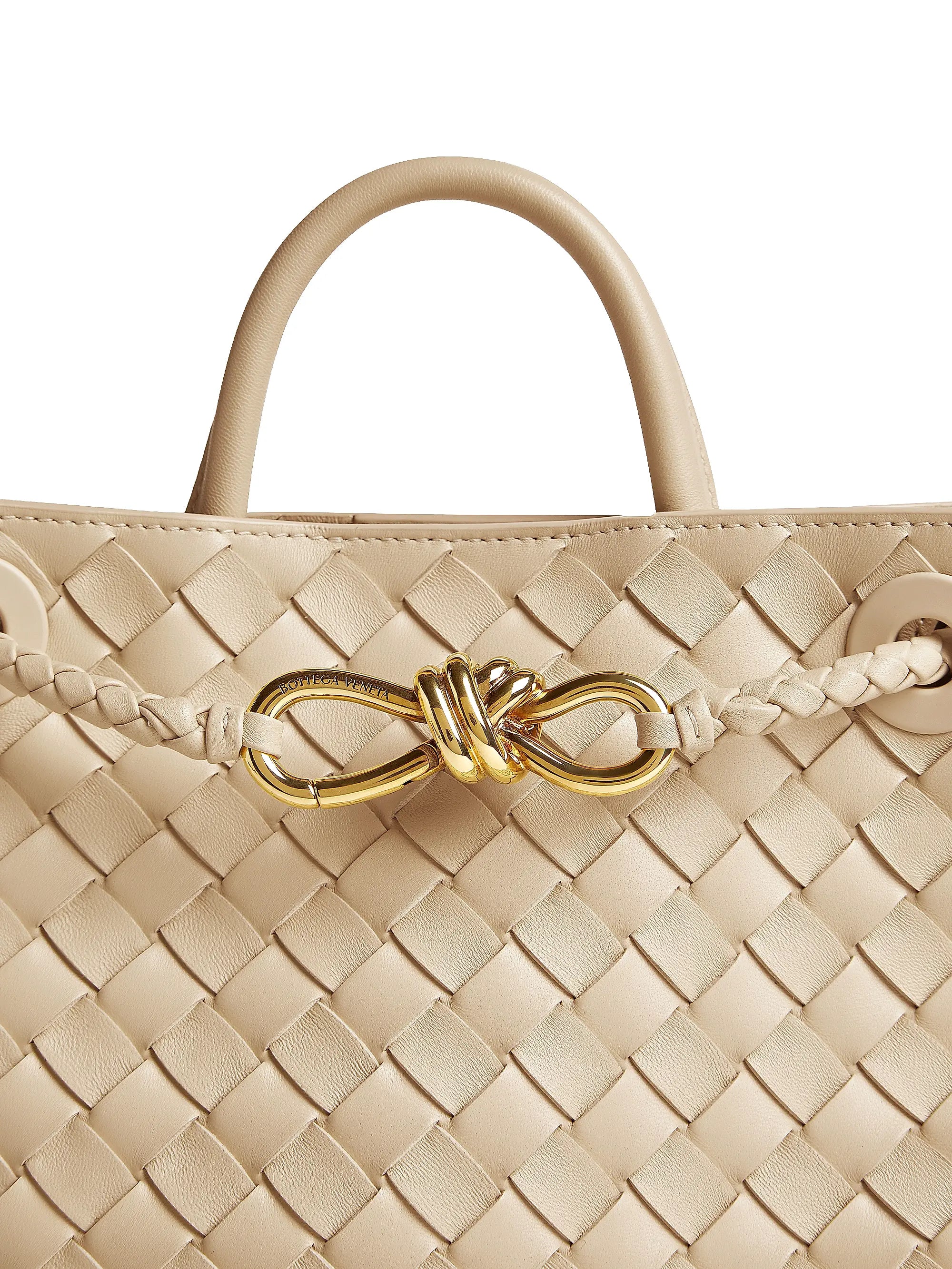Bottega Veneta Small Andiamo Intrecciato Leather Top-Handle Bag