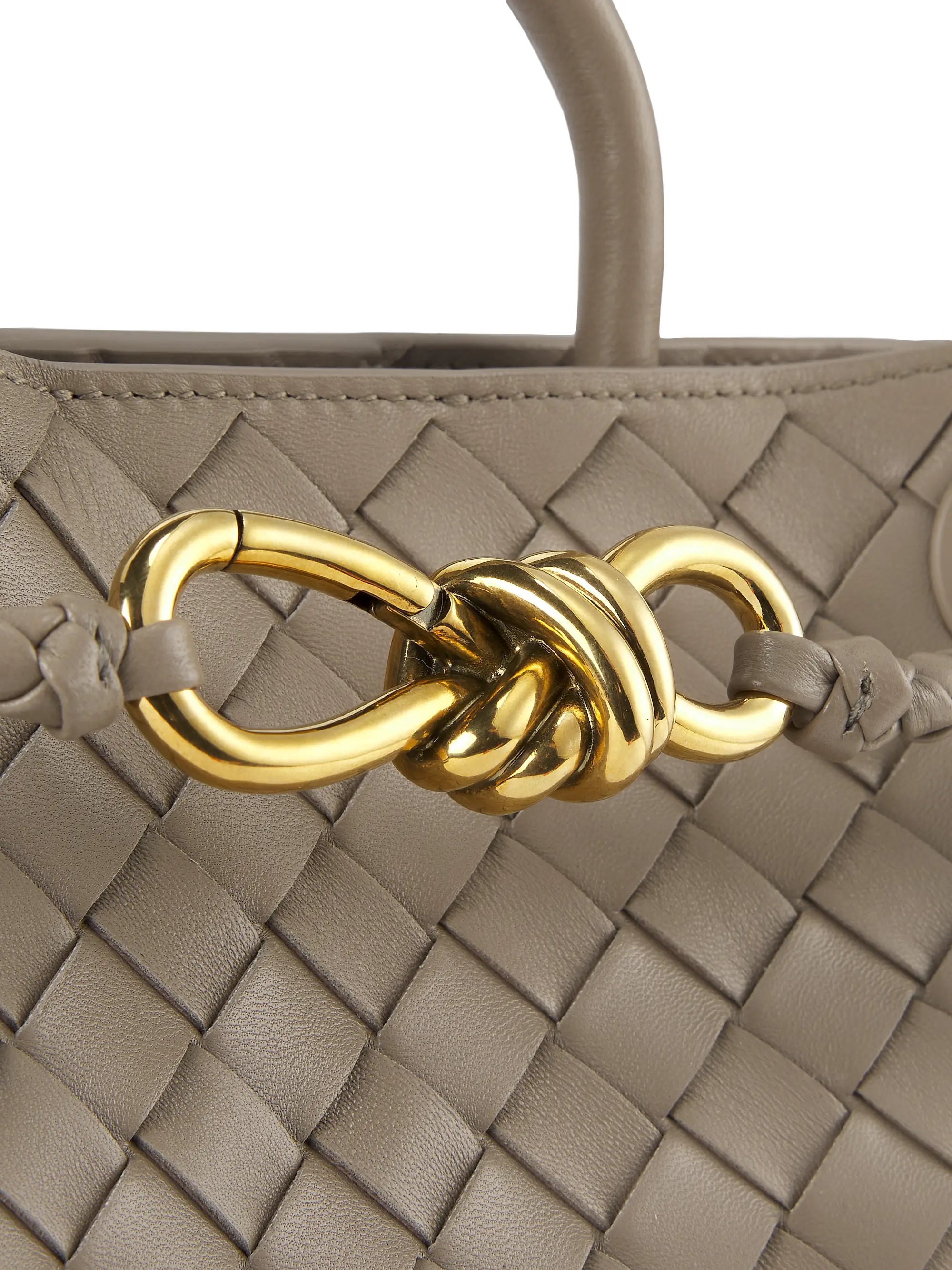 Bottega Veneta Small Andiamo Intrecciato Leather Top-Handle Bag