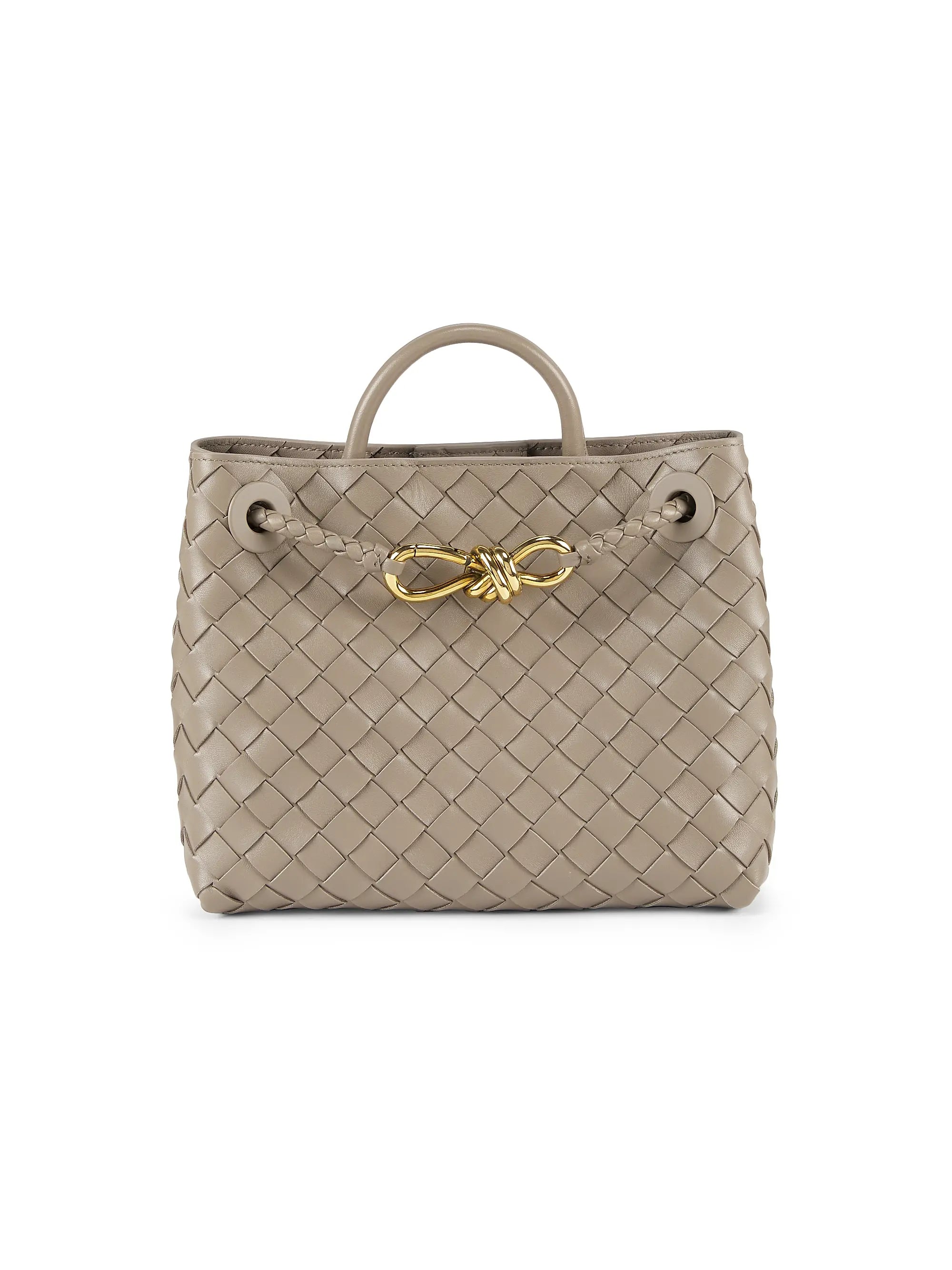 Bottega Veneta Small Andiamo Intrecciato Leather Top-Handle Bag