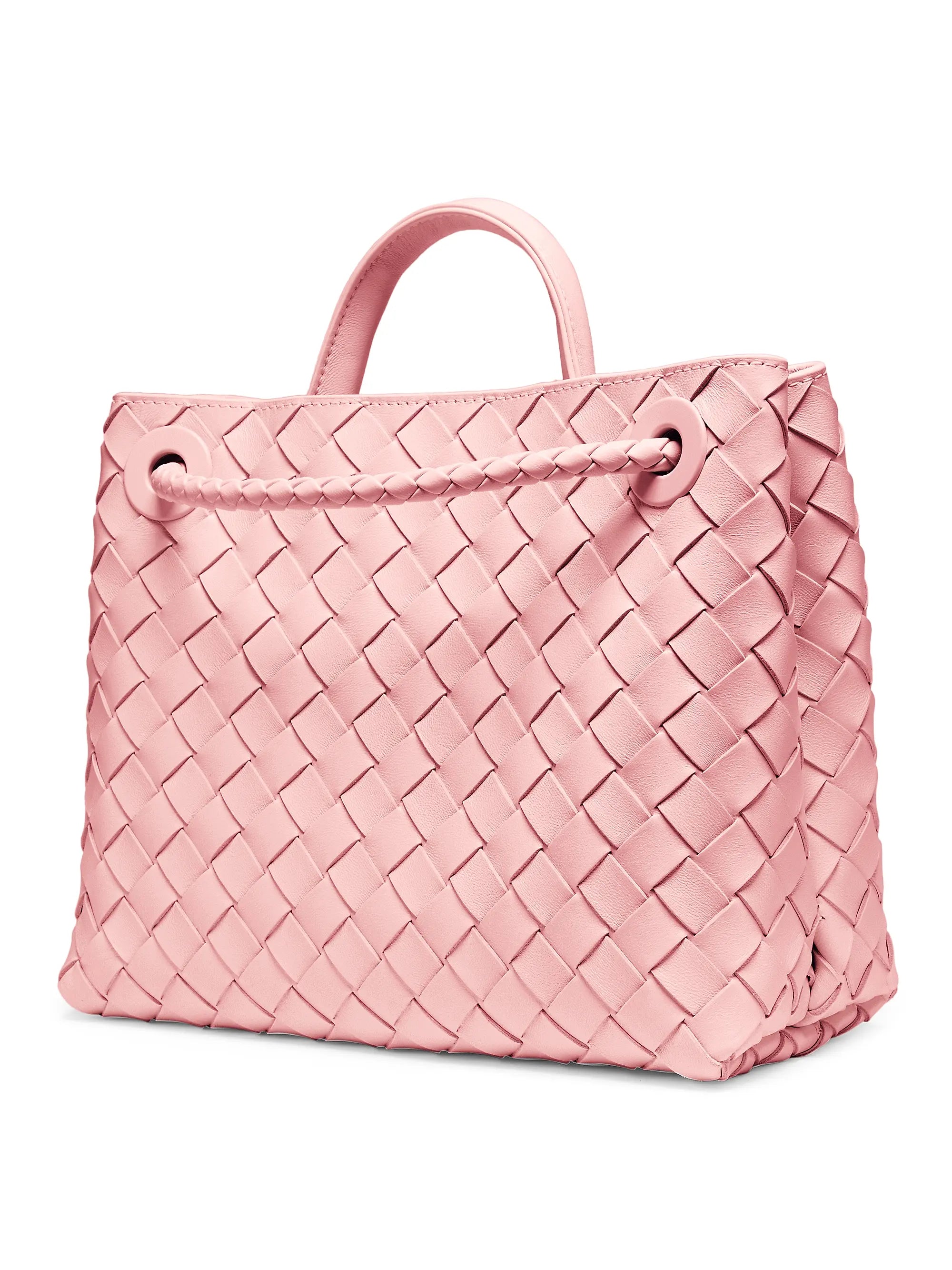 Bottega Veneta Small Andiamo Intrecciato Leather Top-Handle Bag