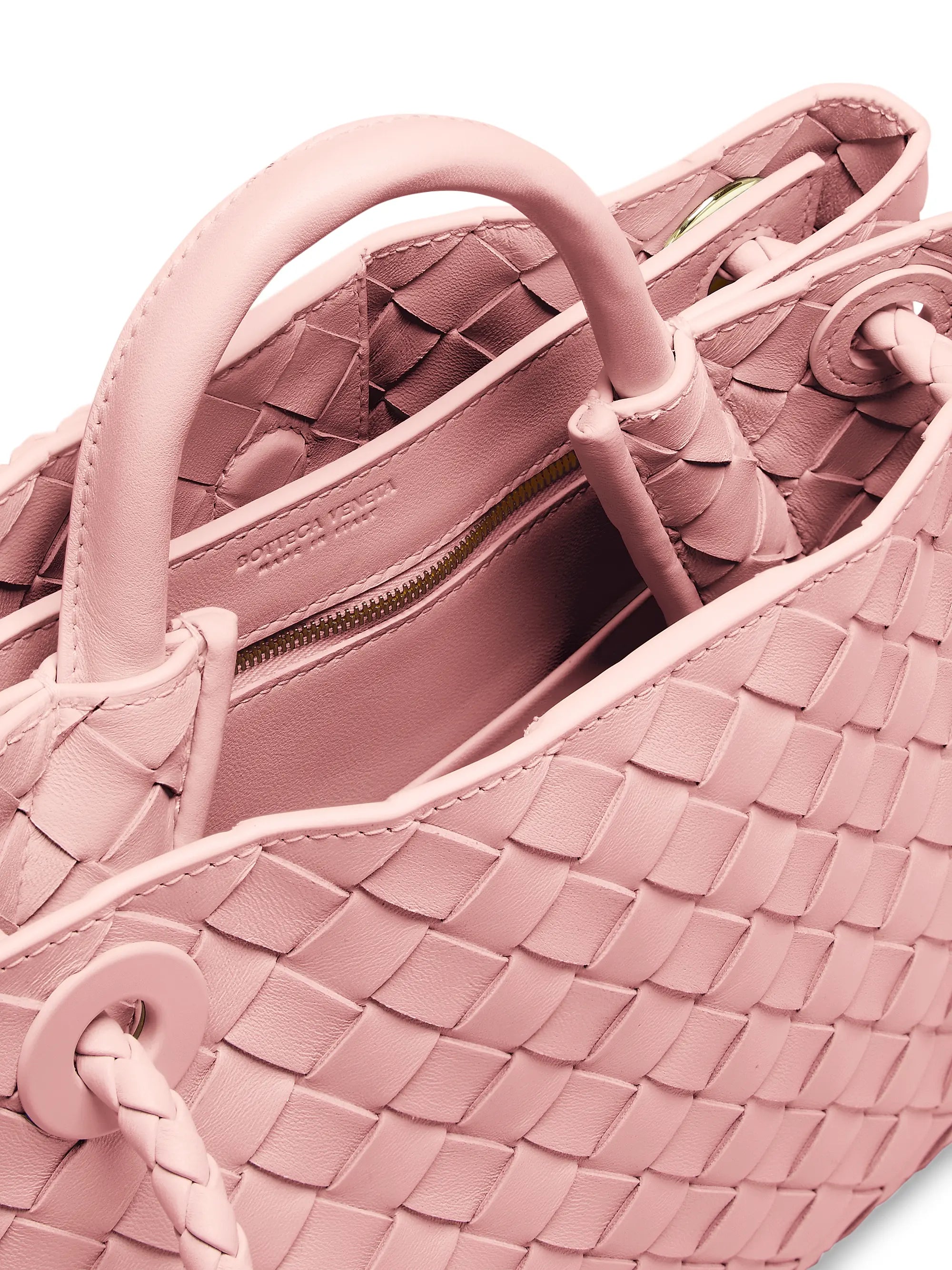 Bottega Veneta Small Andiamo Intrecciato Leather Top-Handle Bag