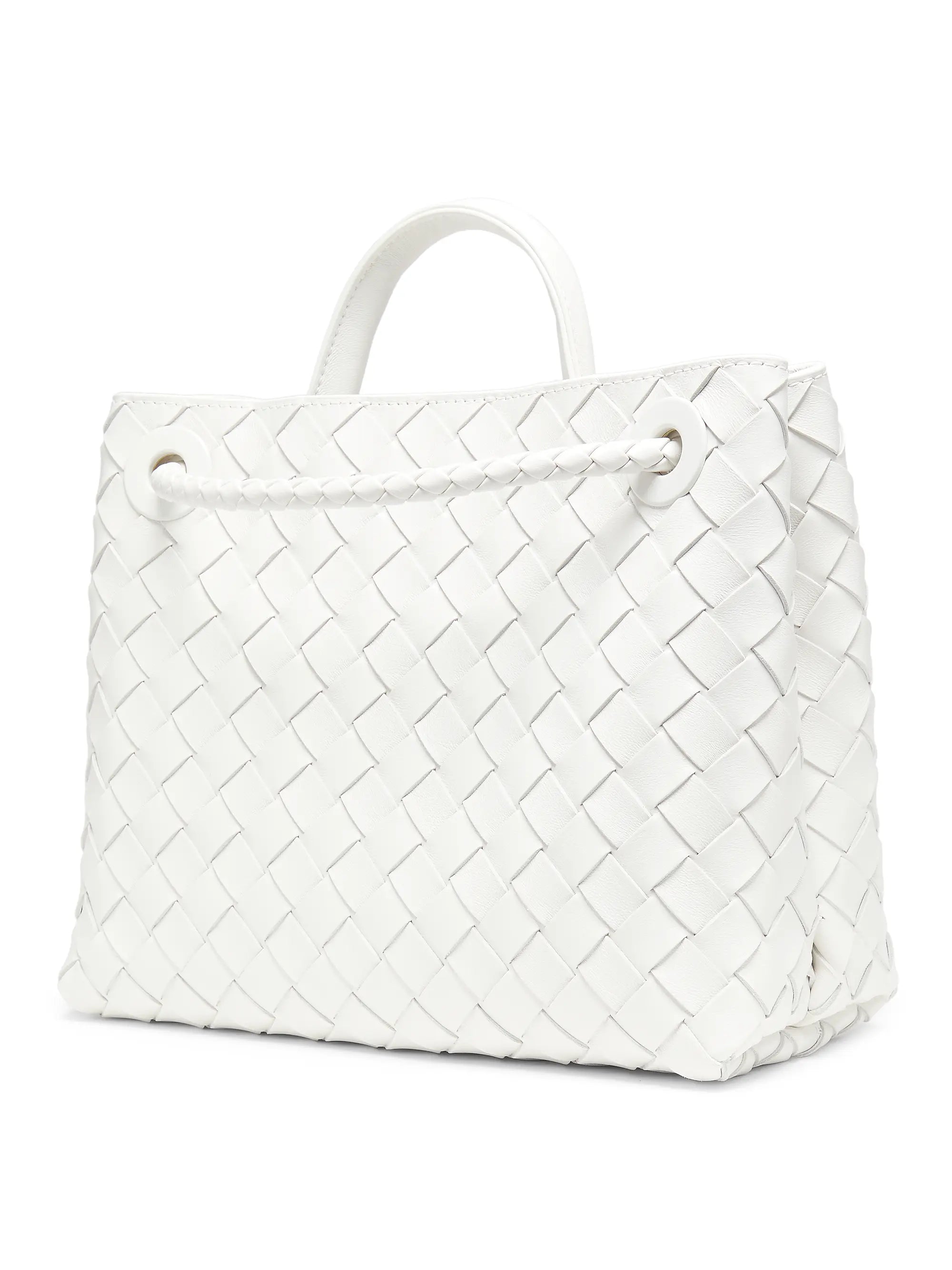 Bottega Veneta Small Andiamo Intrecciato Leather Top-Handle Bag