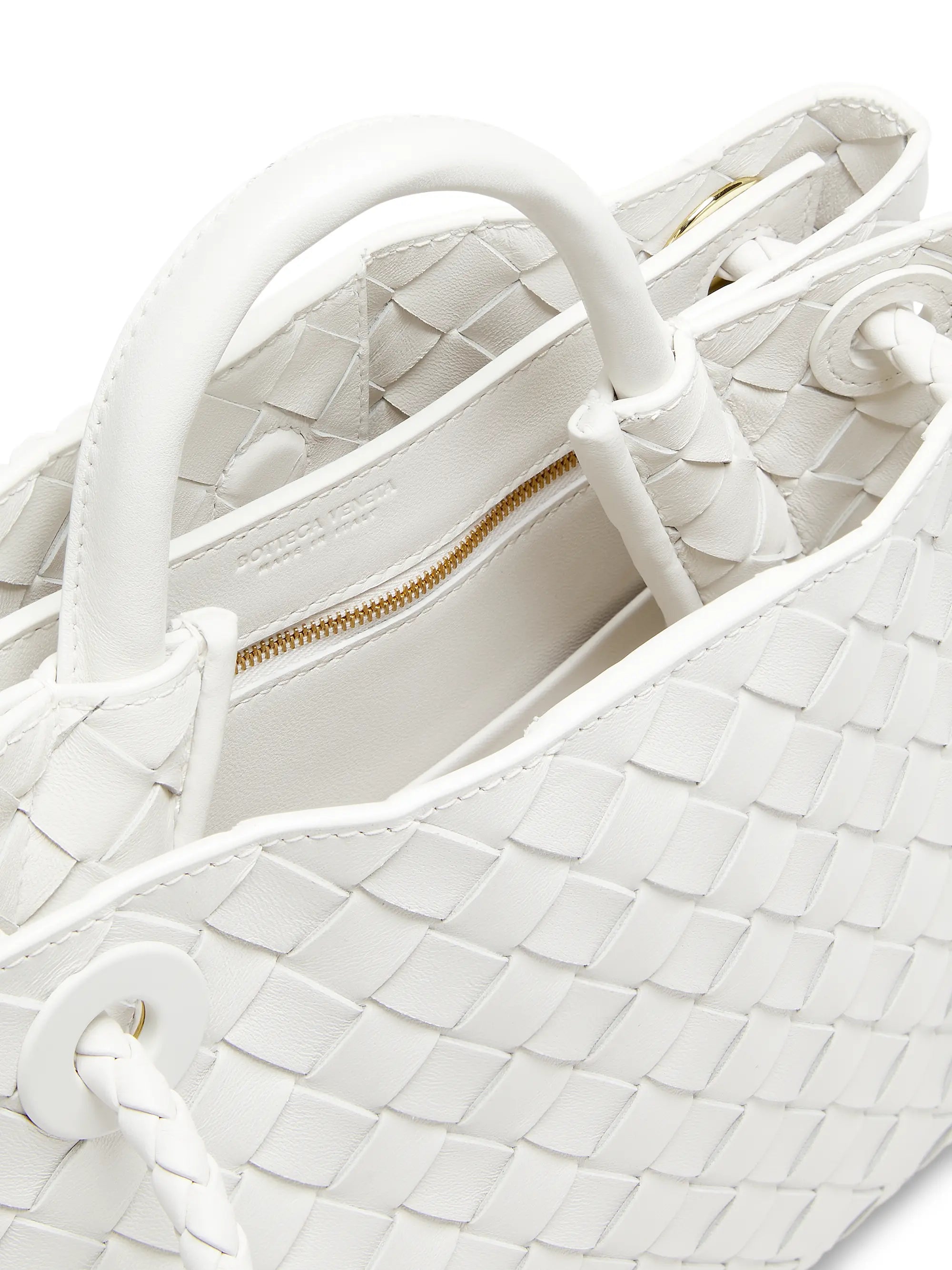 Bottega Veneta Small Andiamo Intrecciato Leather Top-Handle Bag