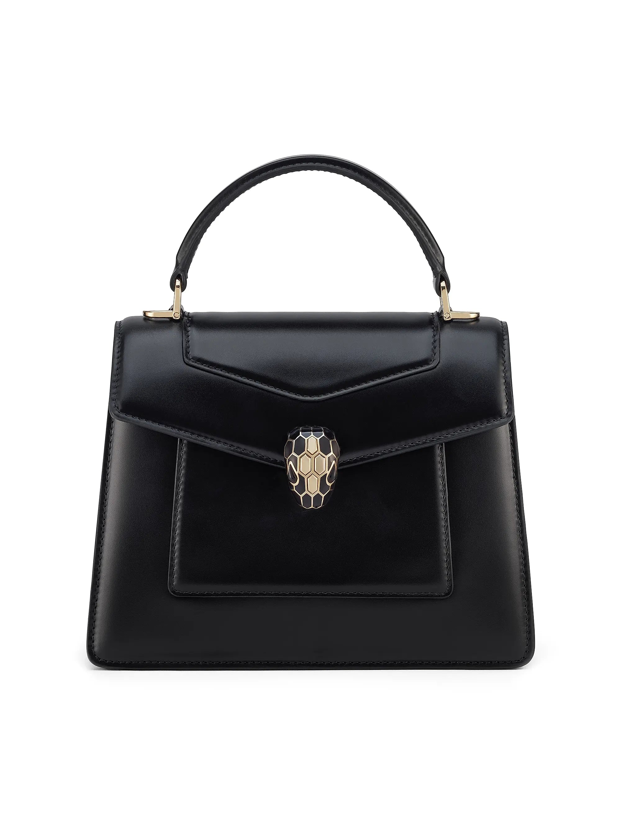 BVLGARI Serpenti Forever Leather Top Handle Bag
