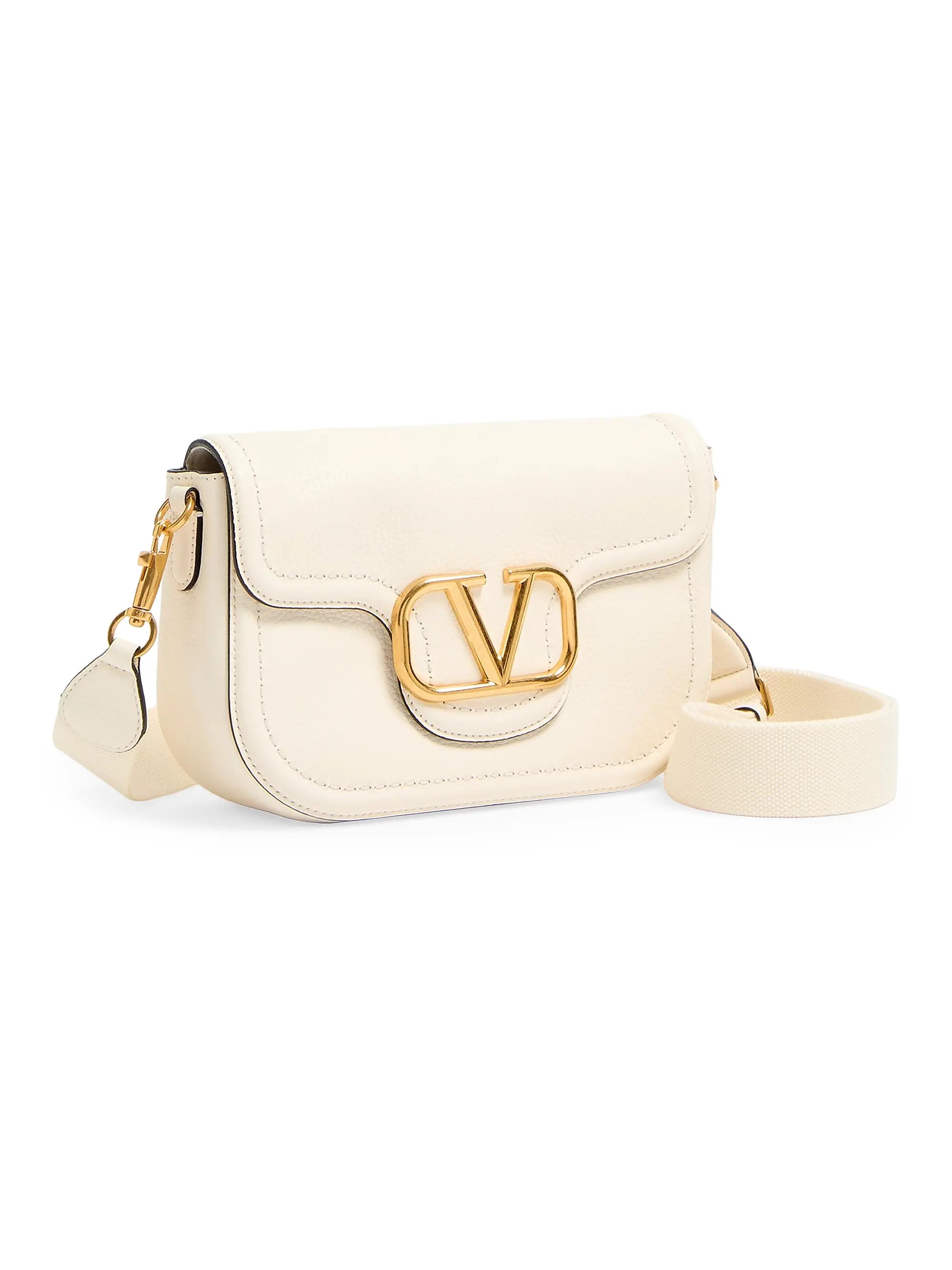 Valentino Garavani Alltime Grainy Calfskin Shoulder Bag