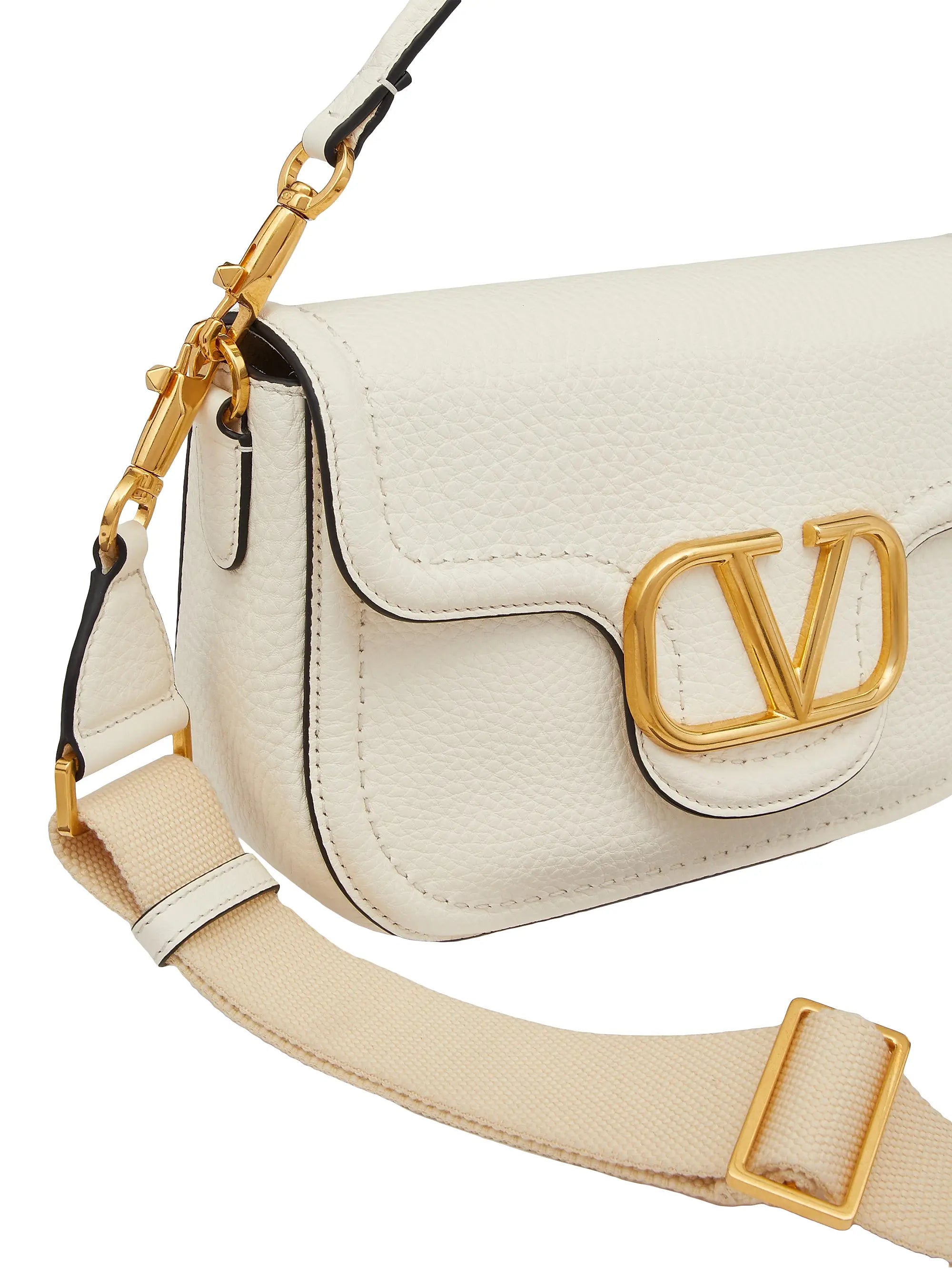 Valentino Garavani Alltime Grainy Calfskin Shoulder Bag