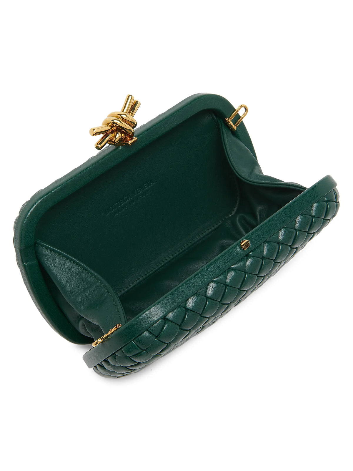 Bottega Veneta Knot Padded Intreccio Leather Minaudière