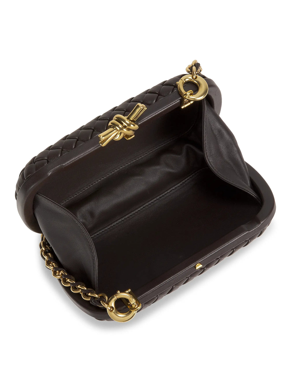 Bottega Veneta Knot Padded Intreccio Leather Minaudière