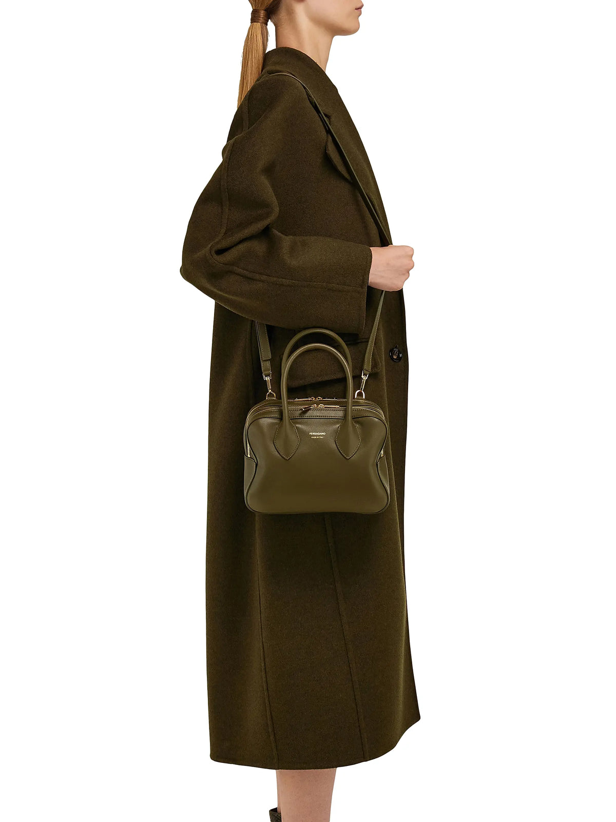 FERRAGAMO Star Leather Top-Handle Bag