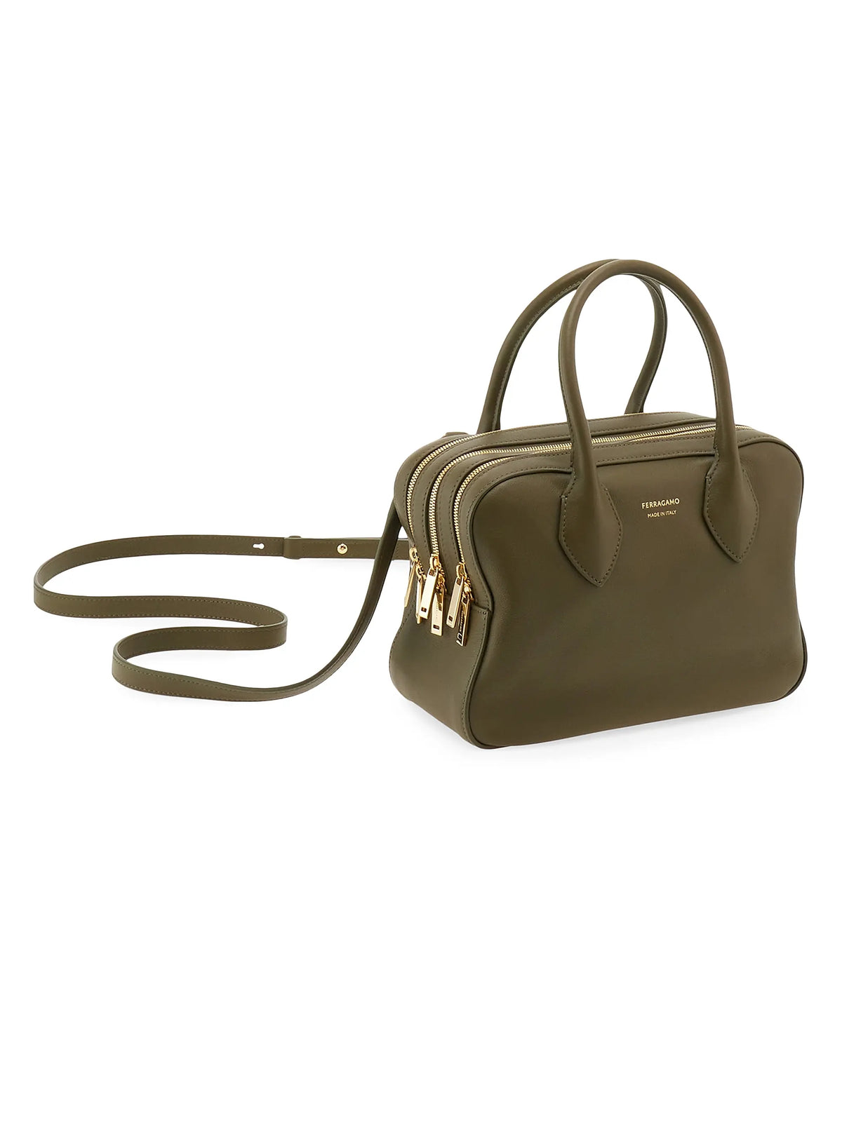 FERRAGAMO Star Leather Top-Handle Bag