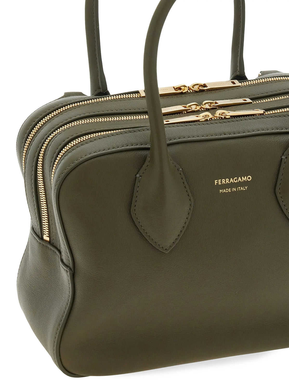 FERRAGAMO Star Leather Top-Handle Bag