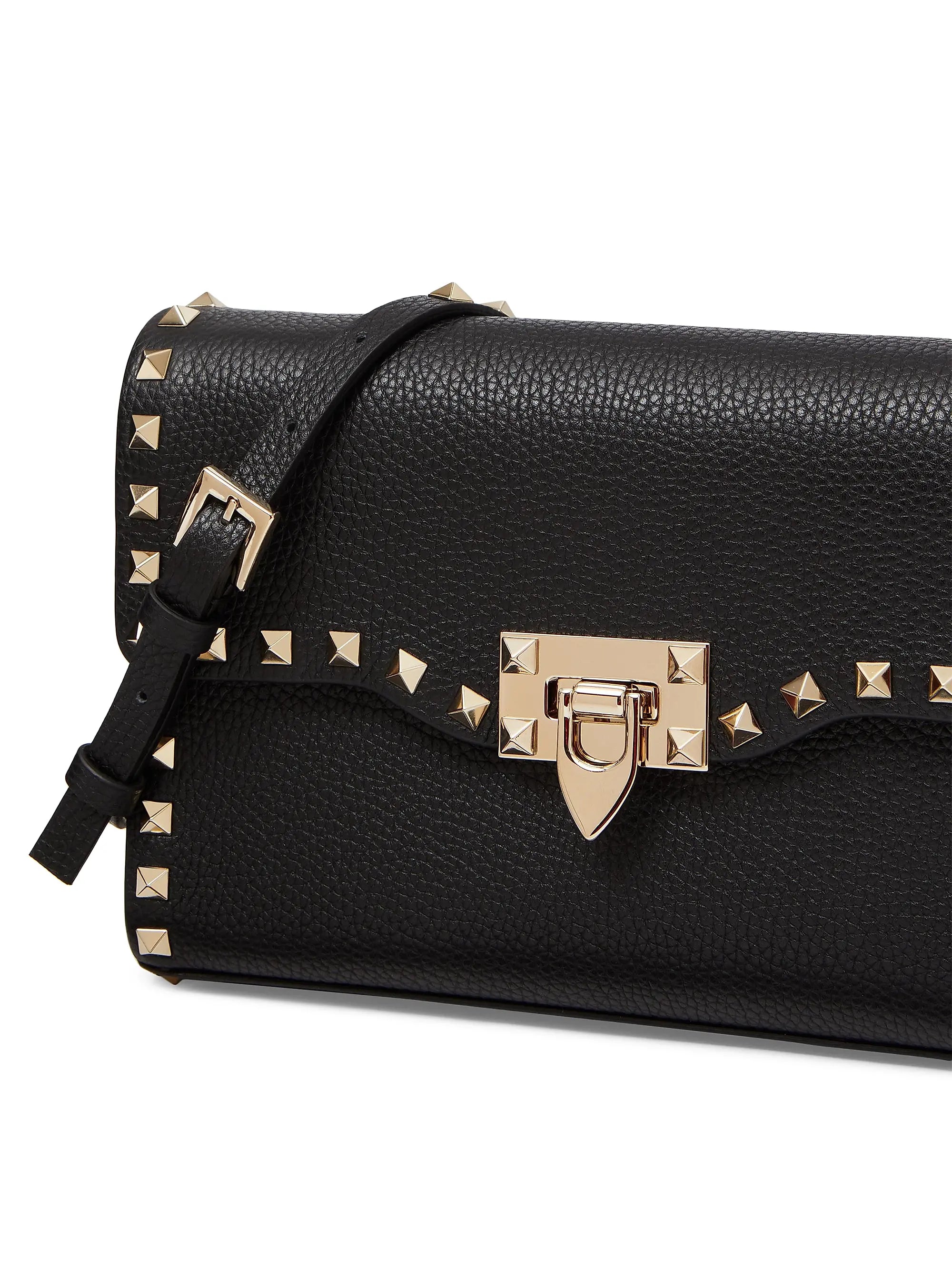 Valentino Garavani Small Rockstud Grainy Calfskin Crossbody Bag