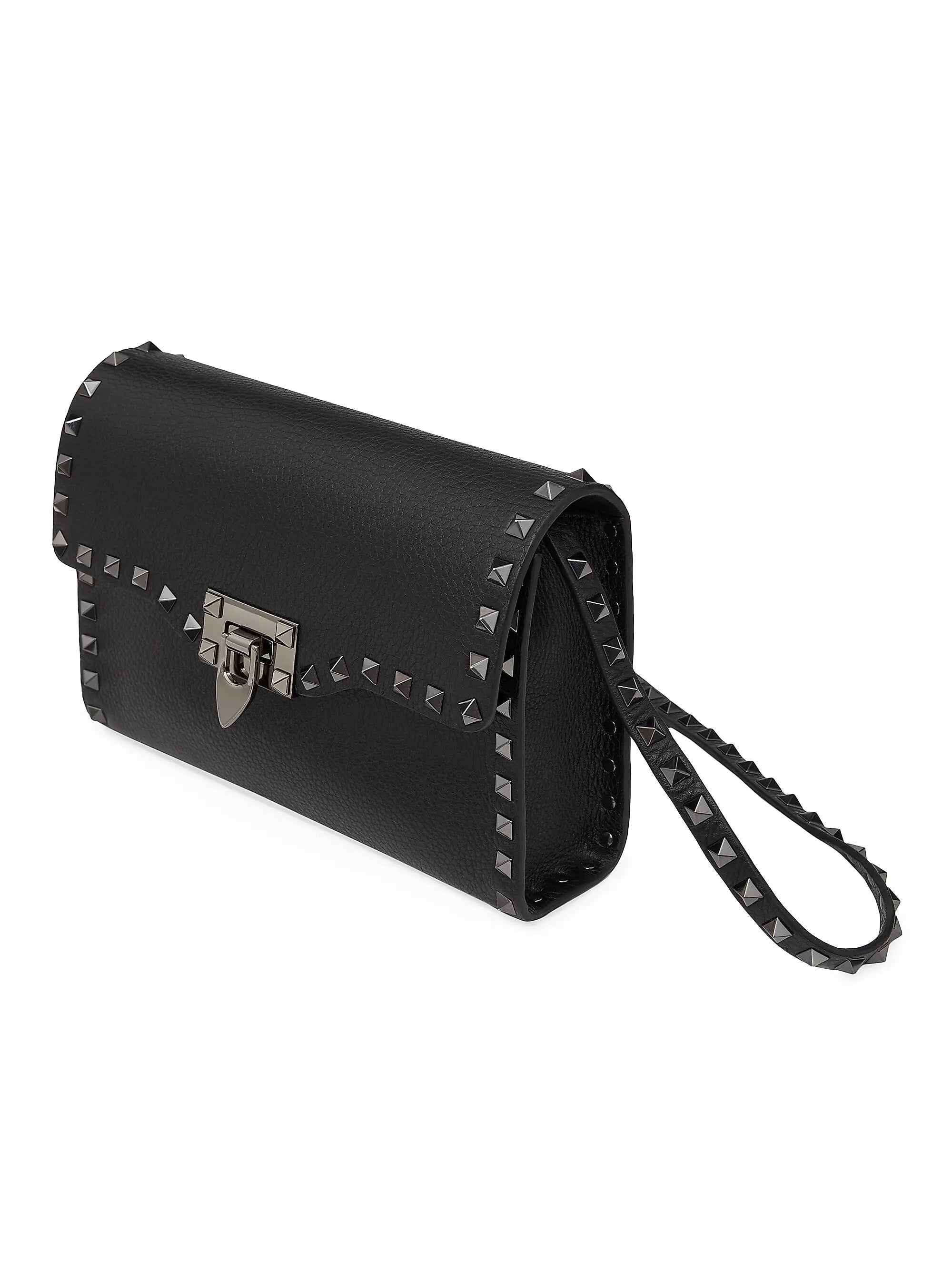 Valentino Garavani Small Rockstud Grainy Calfskin Crossbody Bag