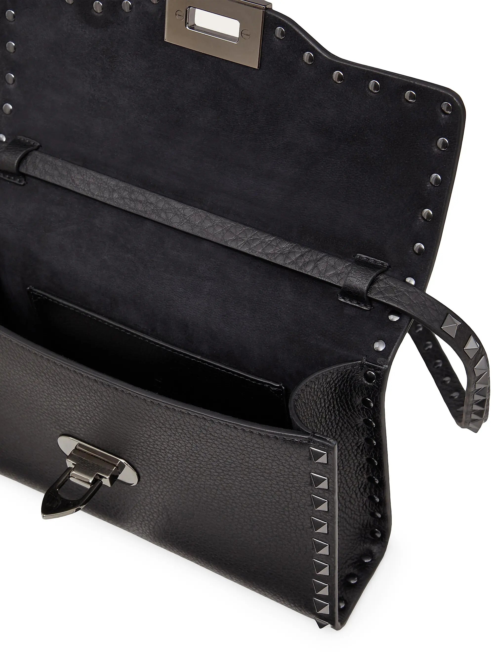 Valentino Garavani Small Rockstud Grainy Calfskin Crossbody Bag