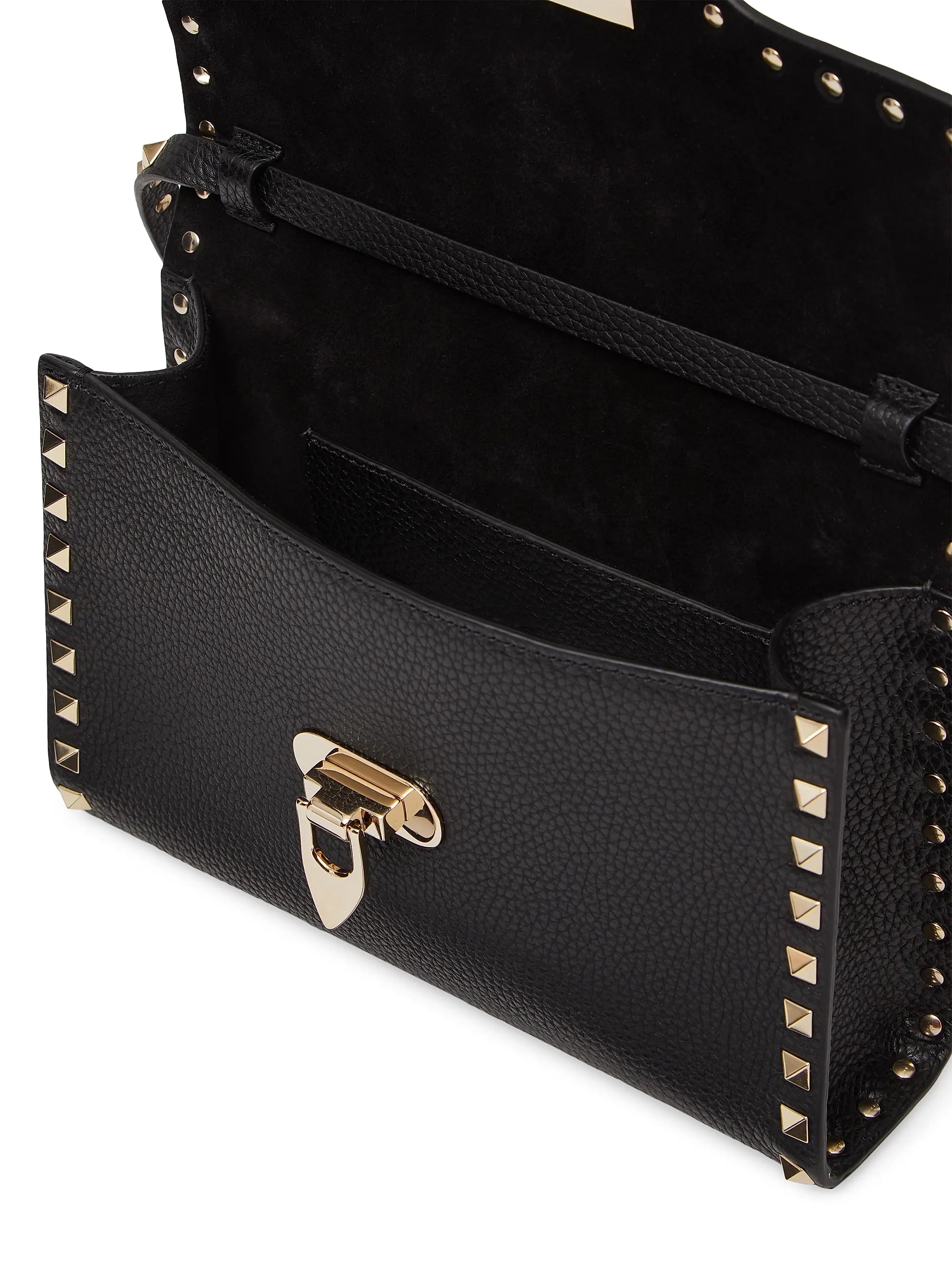 Valentino Garavani Small Rockstud Grainy Calfskin Crossbody Bag