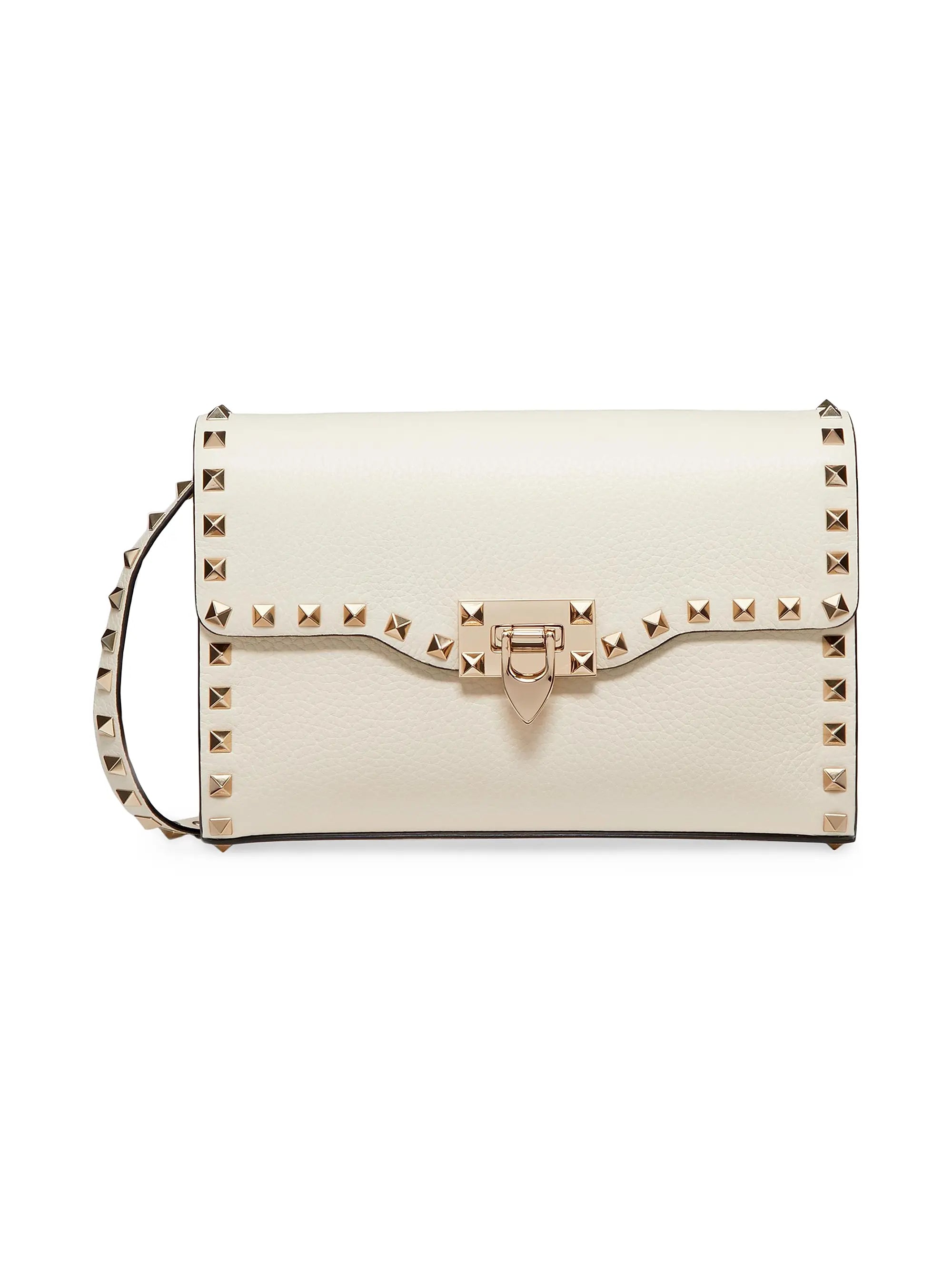 Valentino Garavani Small Rockstud Grainy Calfskin Crossbody Bag