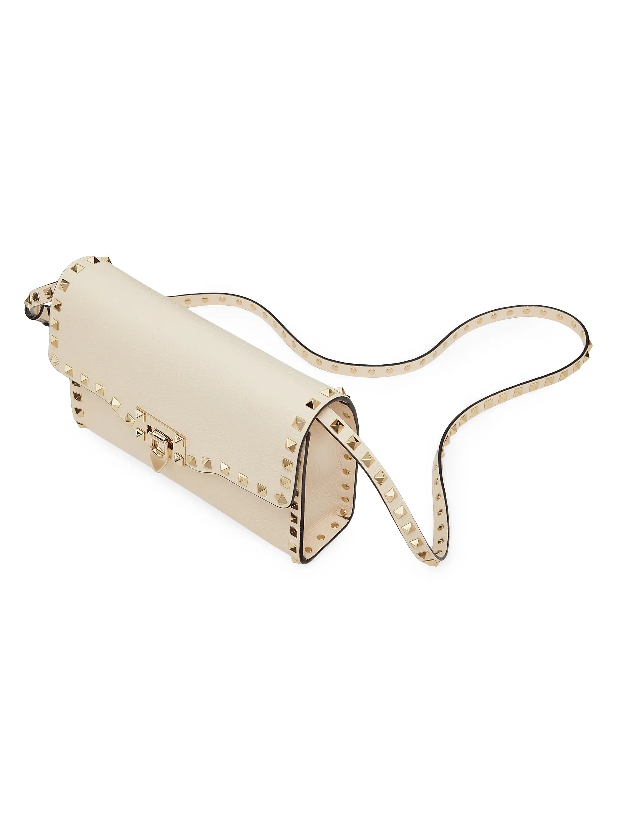 Valentino Garavani Small Rockstud Grainy Calfskin Crossbody Bag