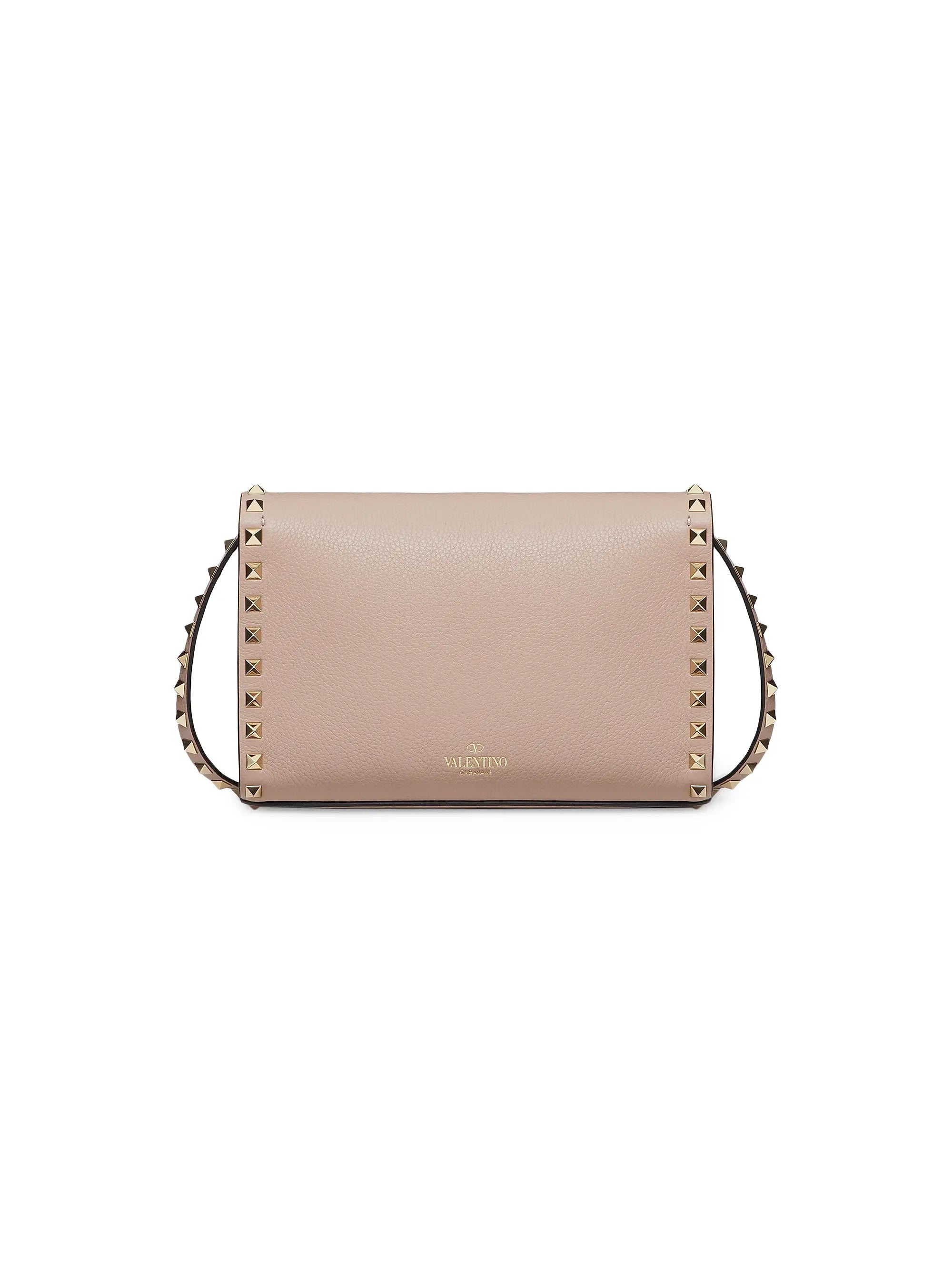 Valentino Garavani Small Rockstud Grainy Calfskin Crossbody Bag