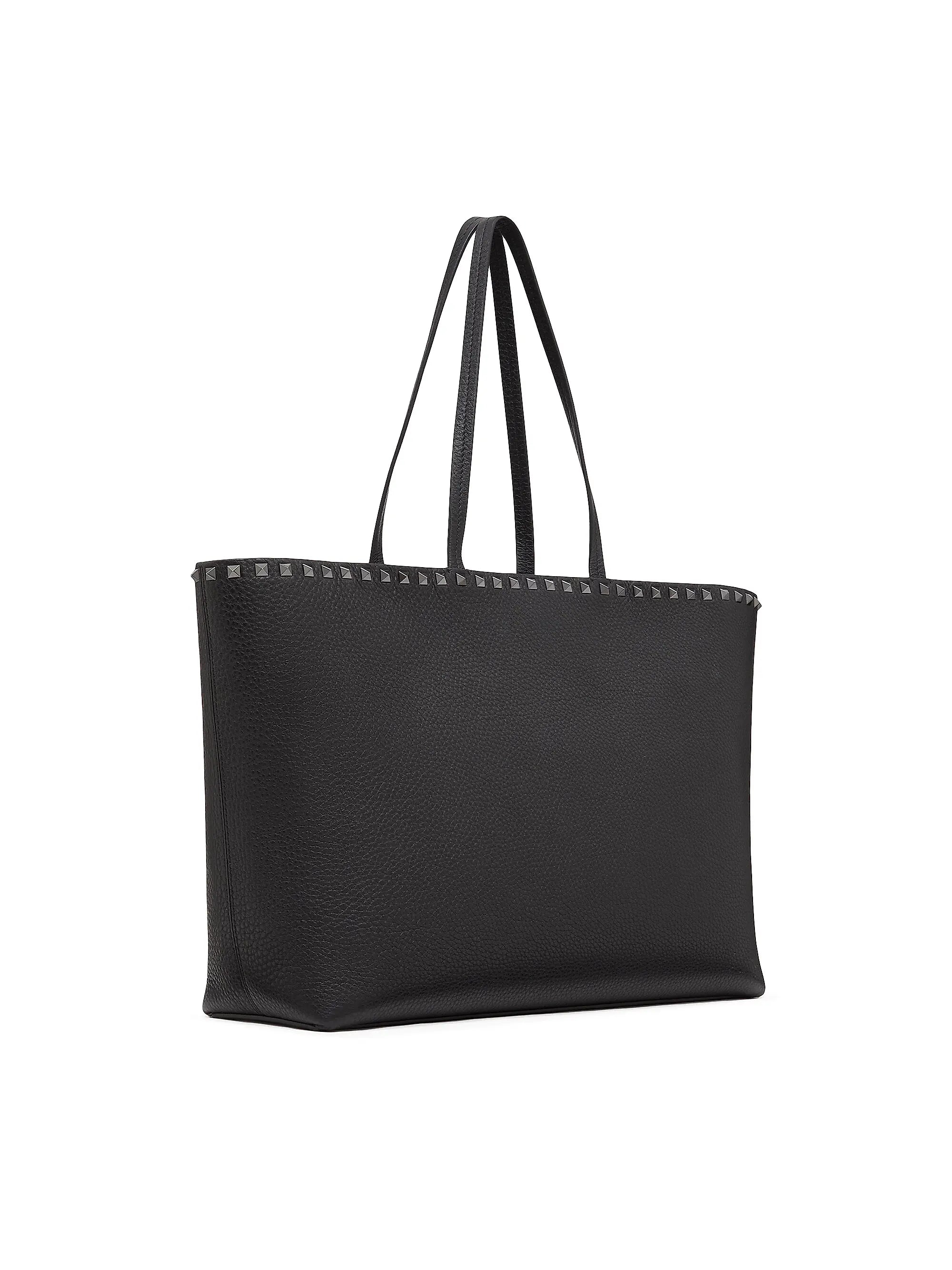 Valentino Garavani Rockstud Grainy Calfskin Tote Bag