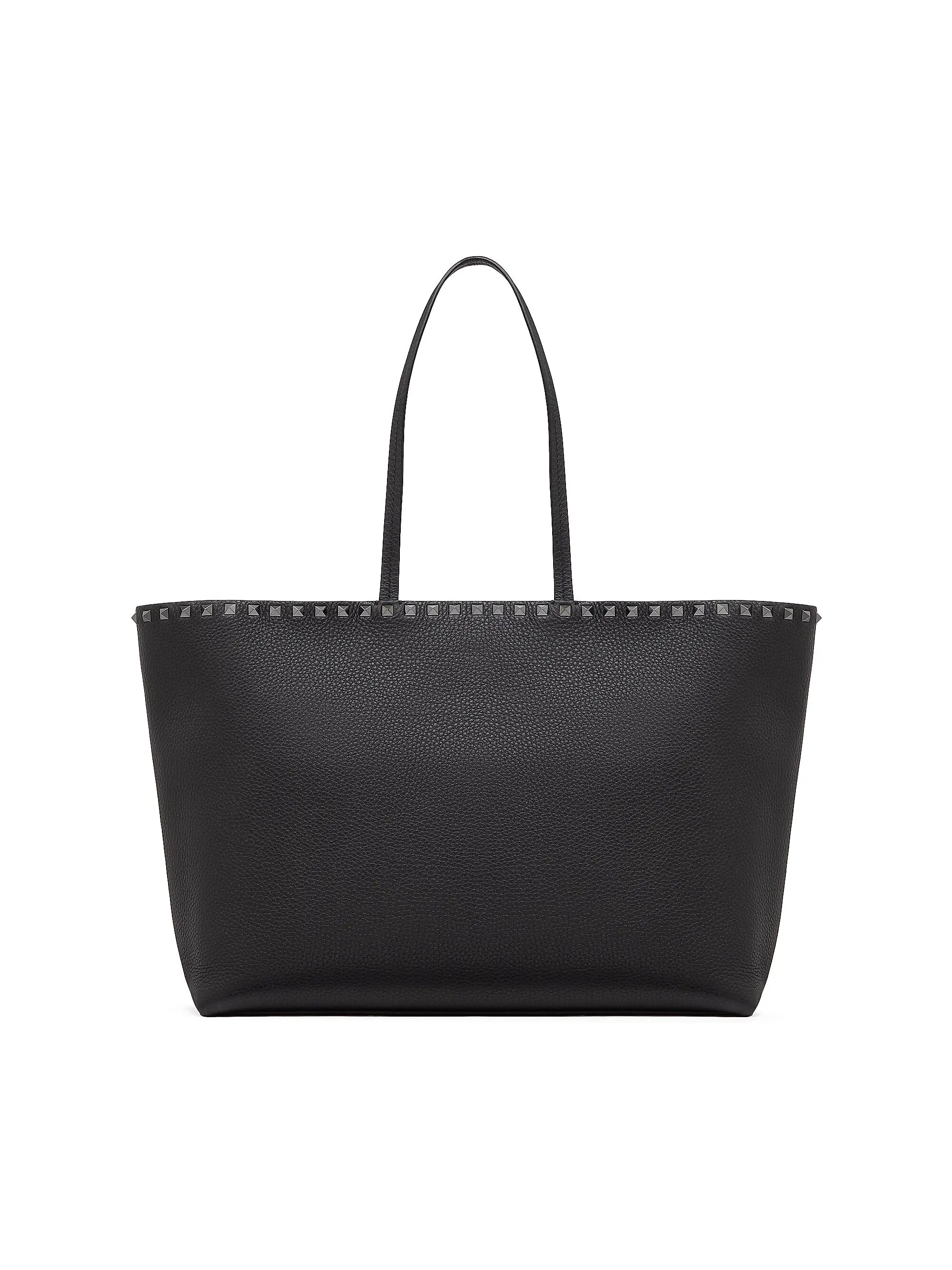 Valentino Garavani Rockstud Grainy Calfskin Tote Bag