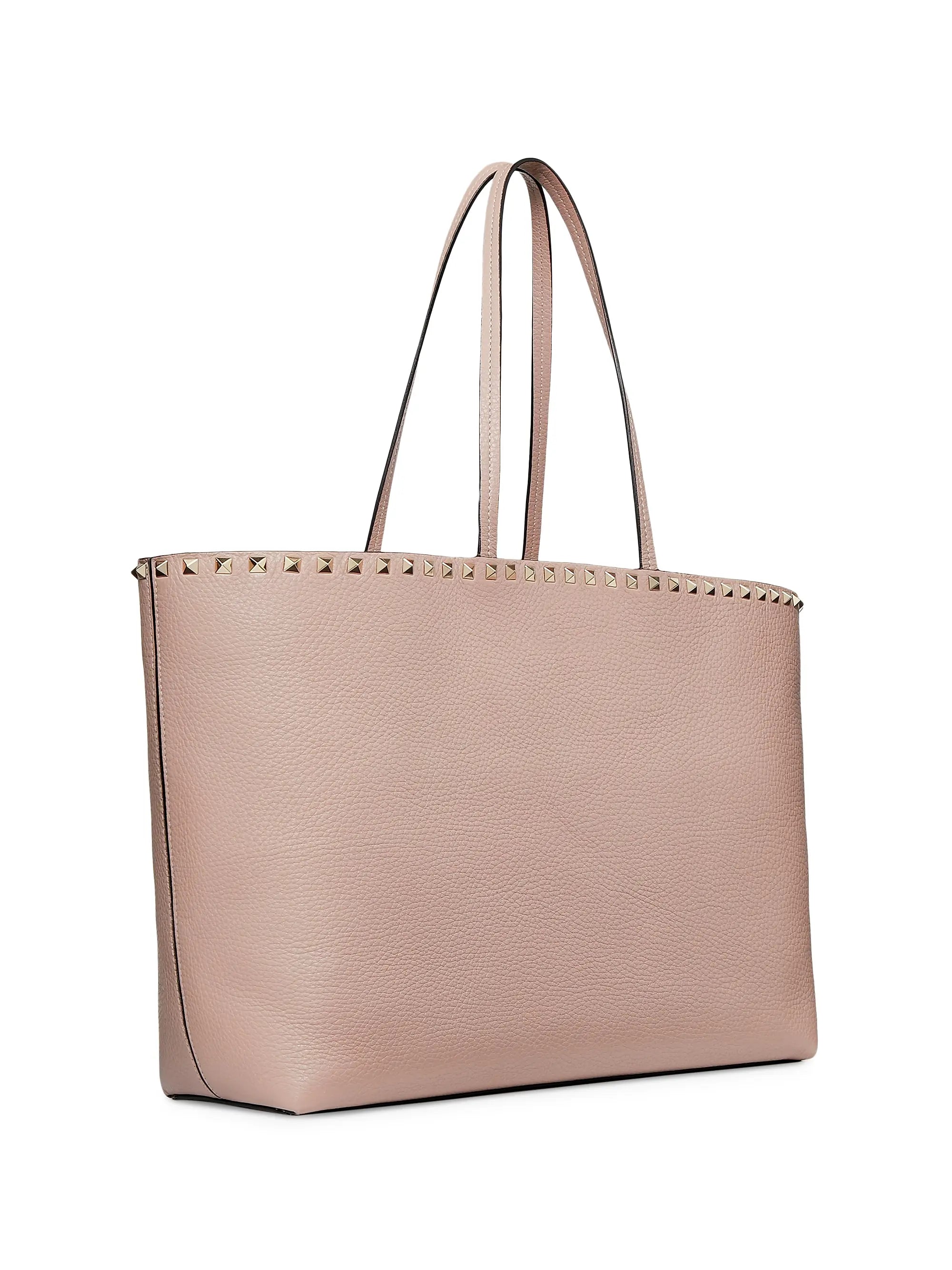 Valentino Garavani Rockstud Grainy Calfskin Tote Bag