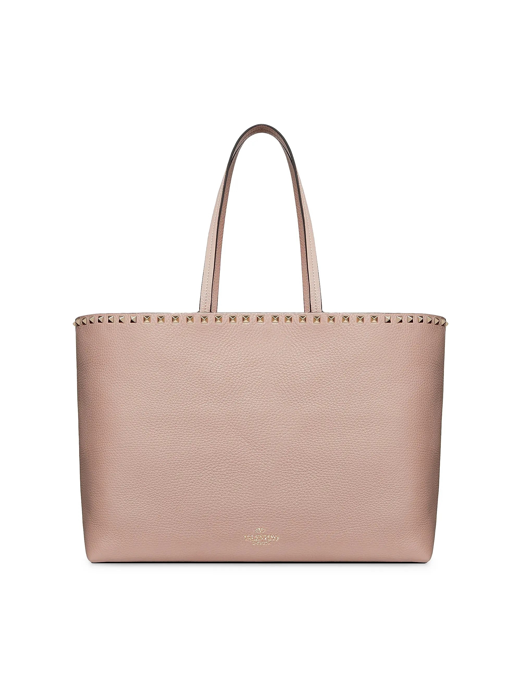 Valentino Garavani Rockstud Grainy Calfskin Tote Bag