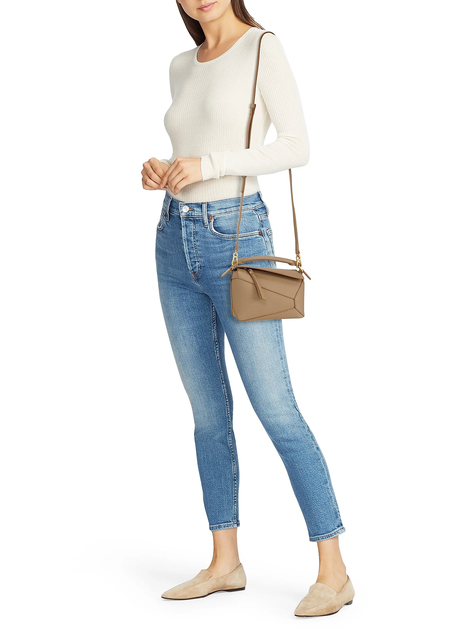 LOEWE Mini Puzzle Edge Leather Shoulder Bag