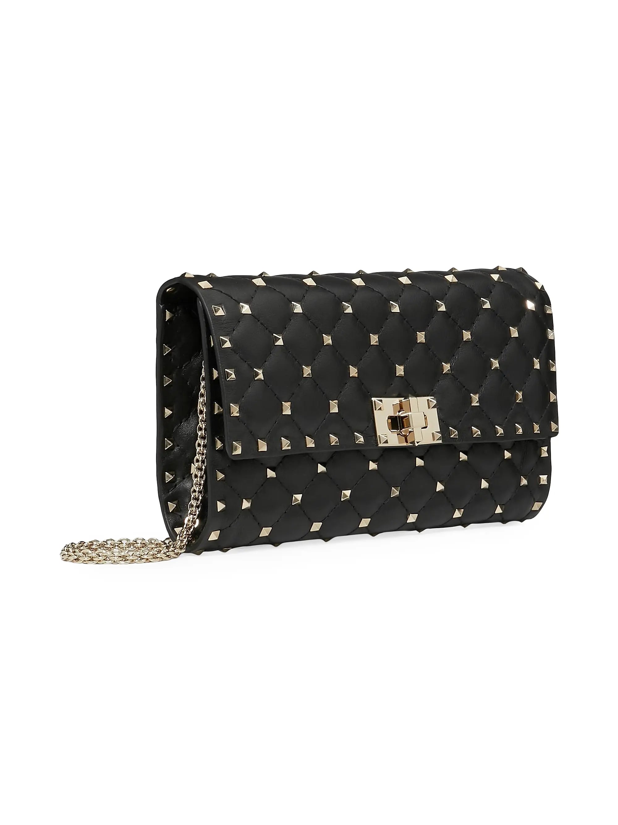Valentino Garavani Rockstud Spike Nappa Leather Crossbody Clutch Bag
