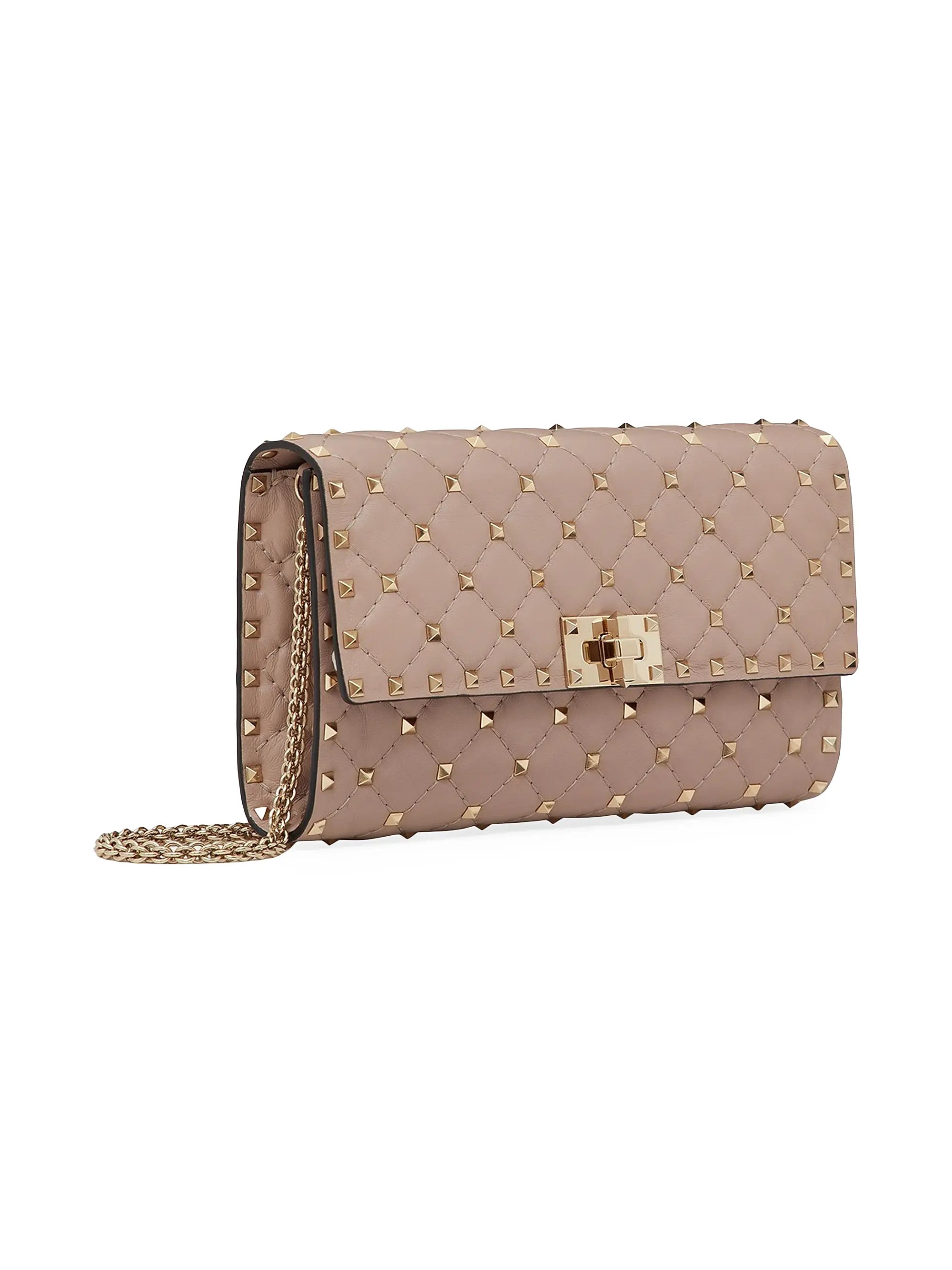Valentino Garavani Rockstud Spike Nappa Leather Crossbody Clutch Bag