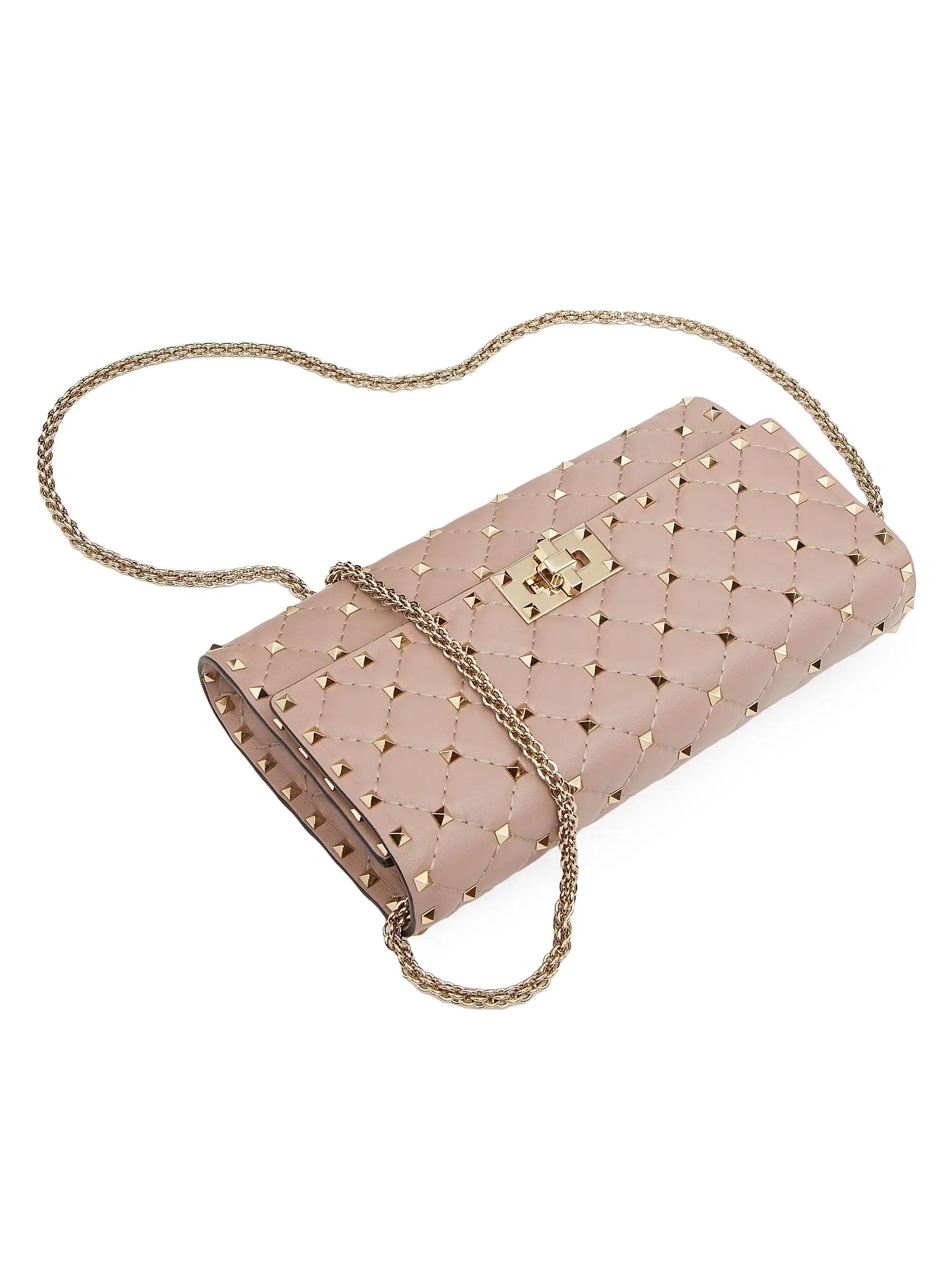 Valentino Garavani Rockstud Spike Nappa Leather Crossbody Clutch Bag