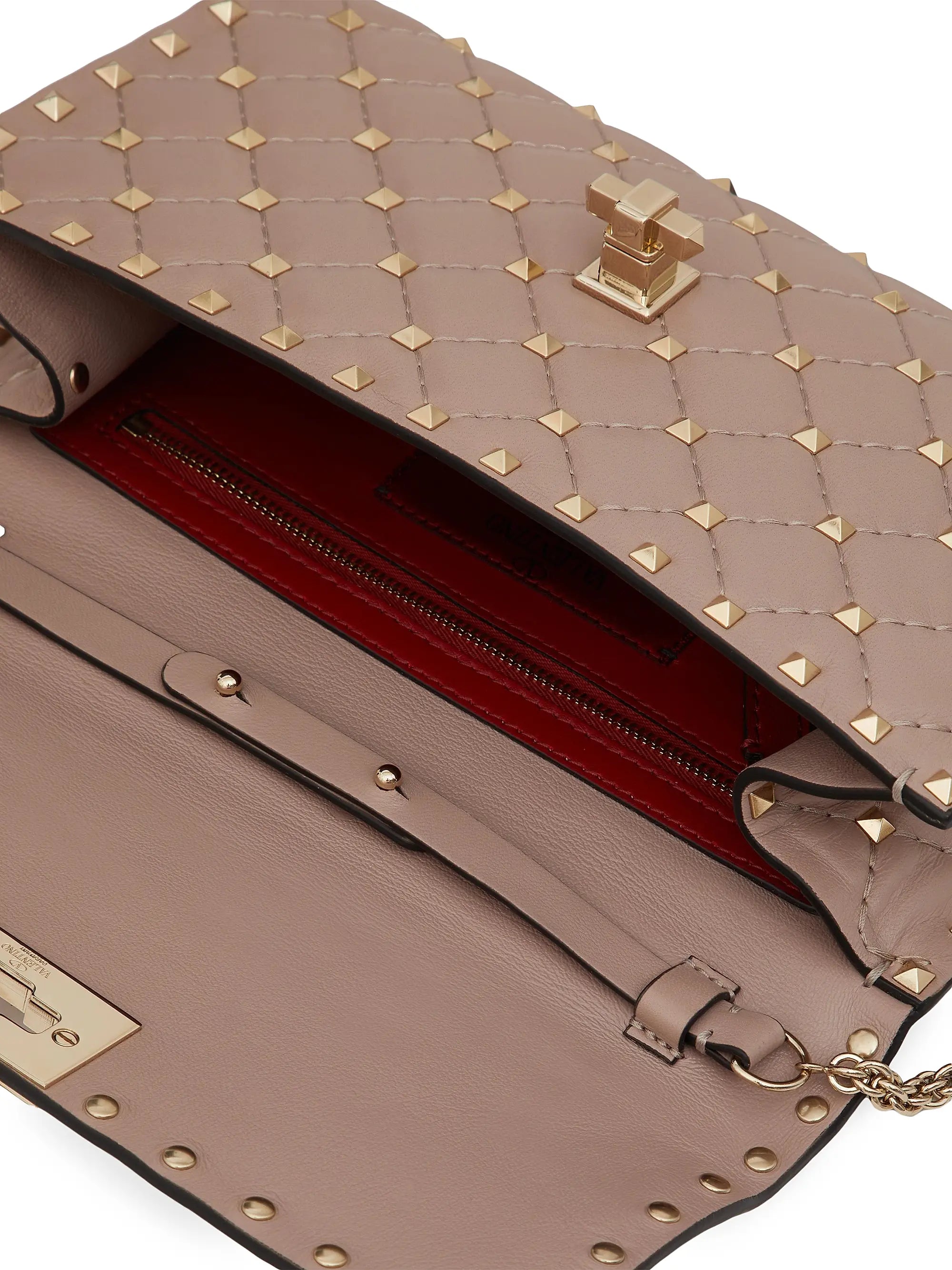 Valentino Garavani Rockstud Spike Nappa Leather Crossbody Clutch Bag