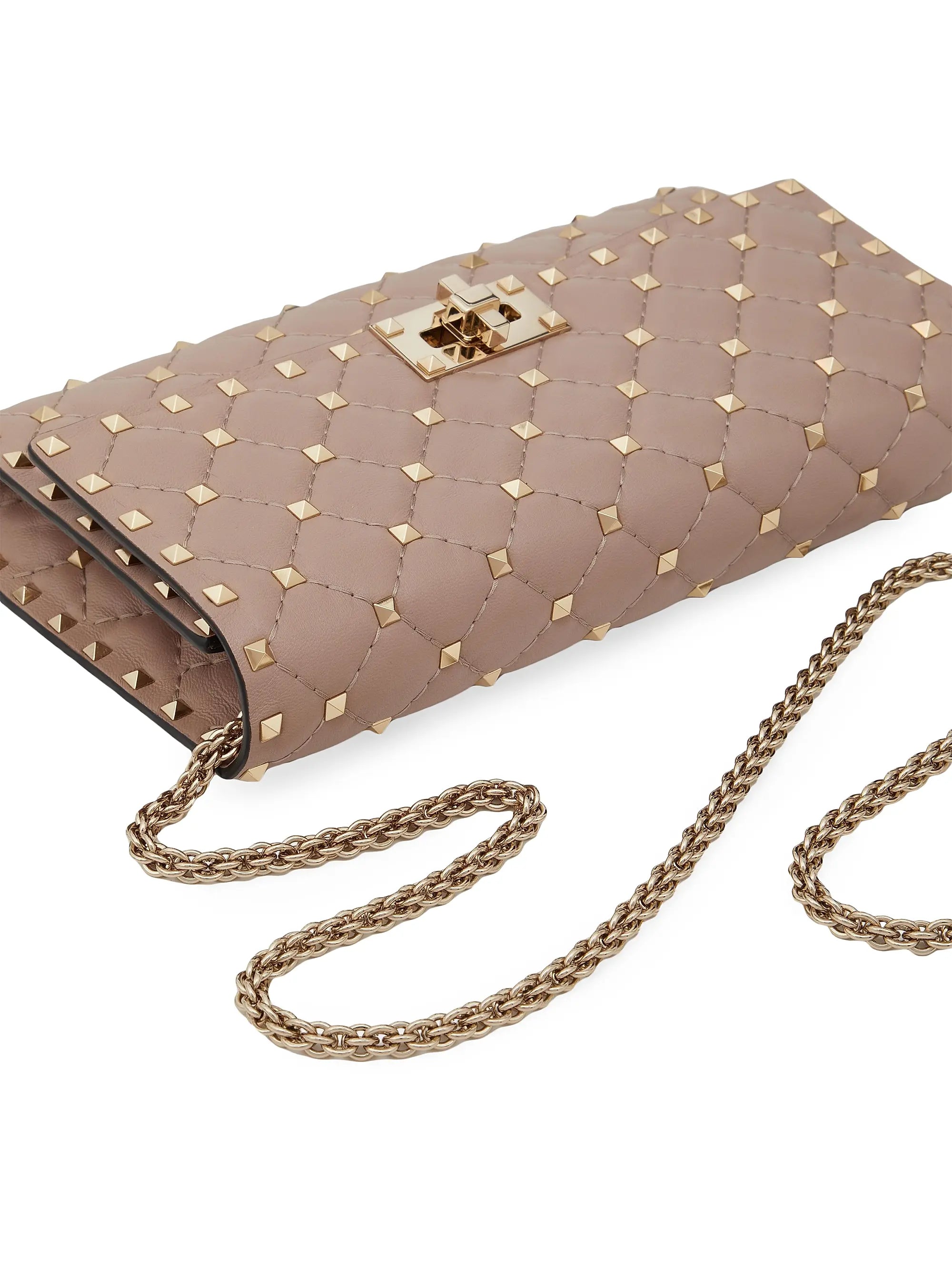 Valentino Garavani Rockstud Spike Nappa Leather Crossbody Clutch Bag