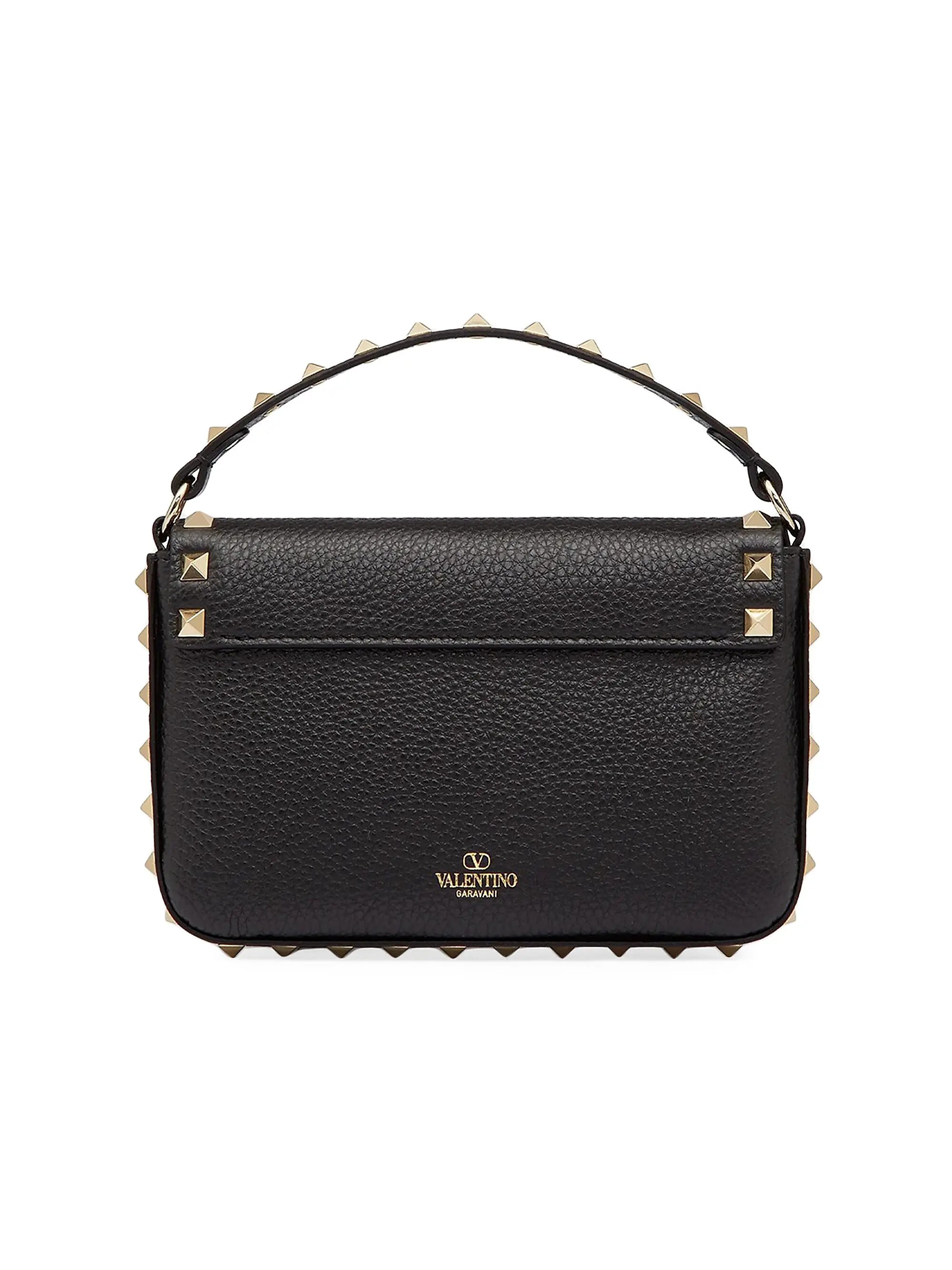 Valentino Garavani Rockstud Grainy Calfskin Pouch