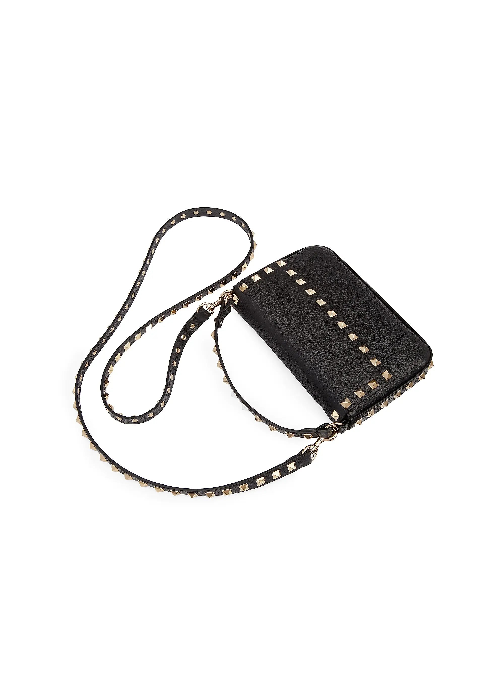 Valentino Garavani Rockstud Grainy Calfskin Pouch