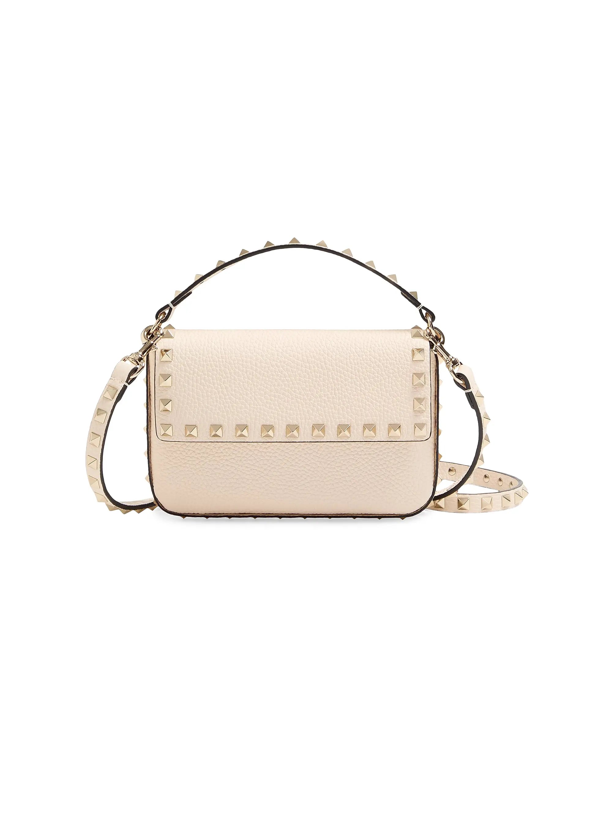 Valentino Garavani Rockstud Grainy Calfskin Pouch