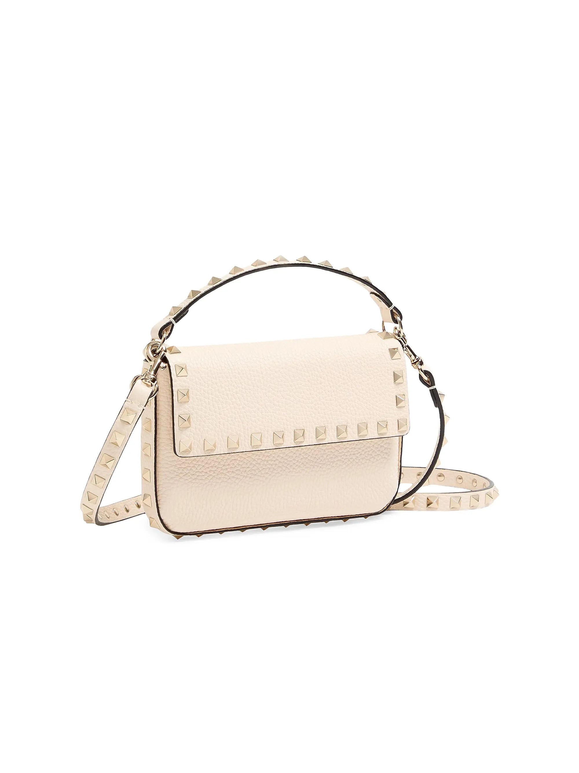 Valentino Garavani Rockstud Grainy Calfskin Pouch