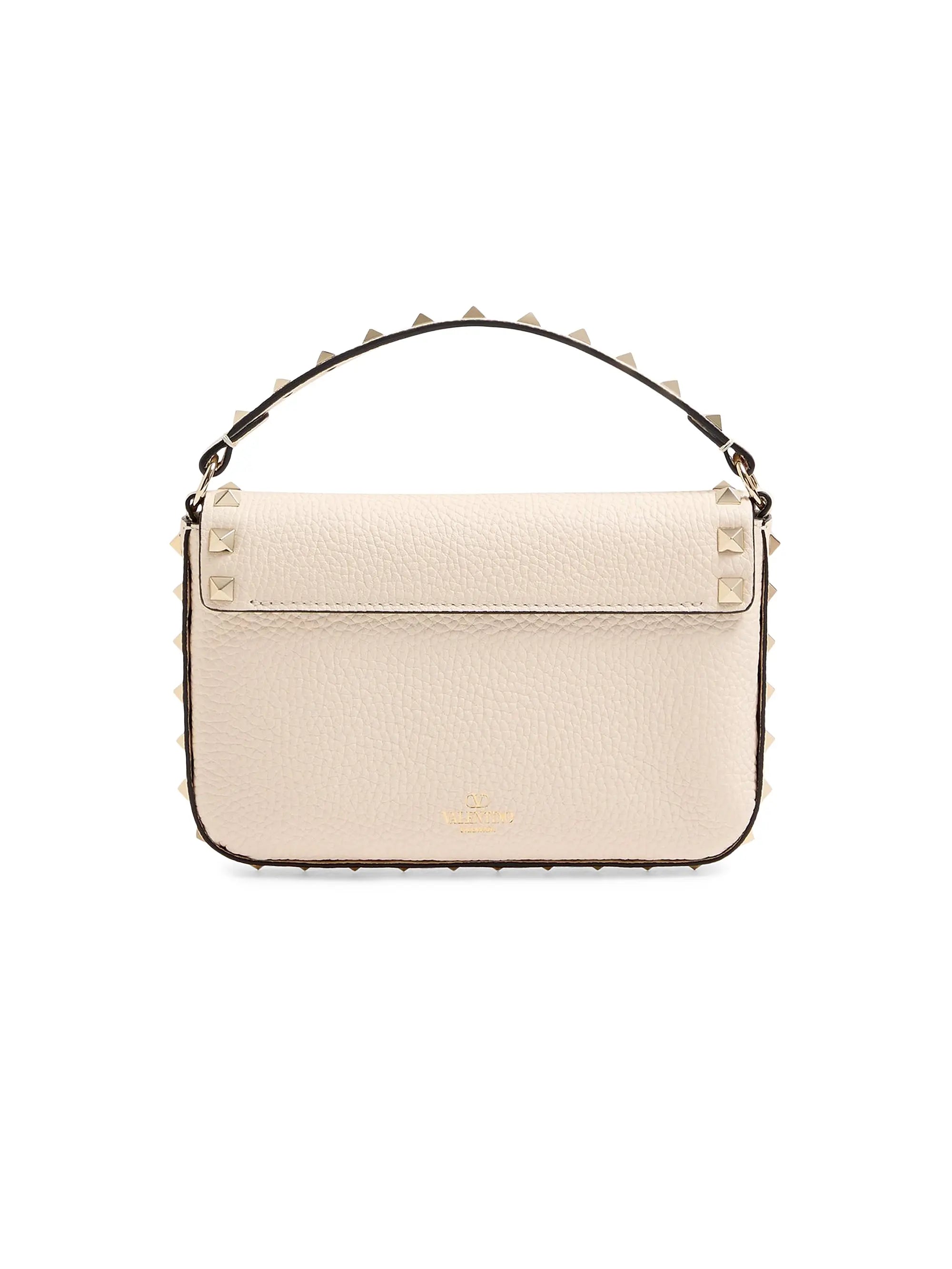 Valentino Garavani Rockstud Grainy Calfskin Pouch