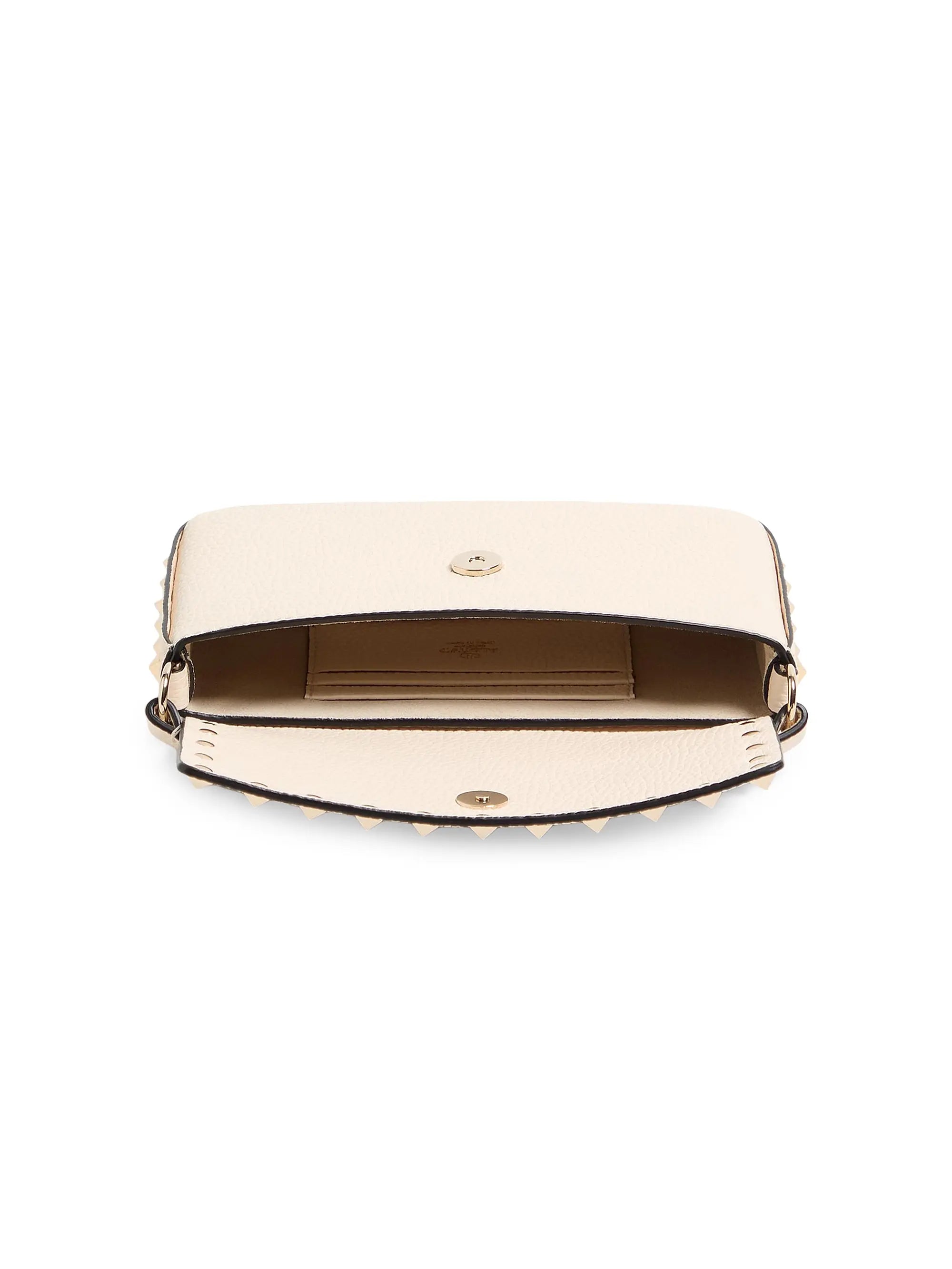 Valentino Garavani Rockstud Grainy Calfskin Pouch
