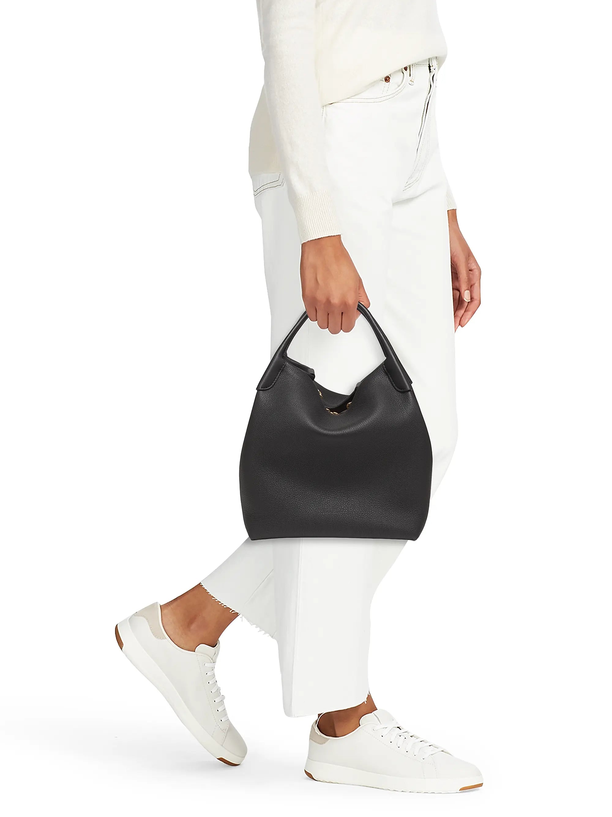 Loro Piana Bale Leather Top Handle Bag