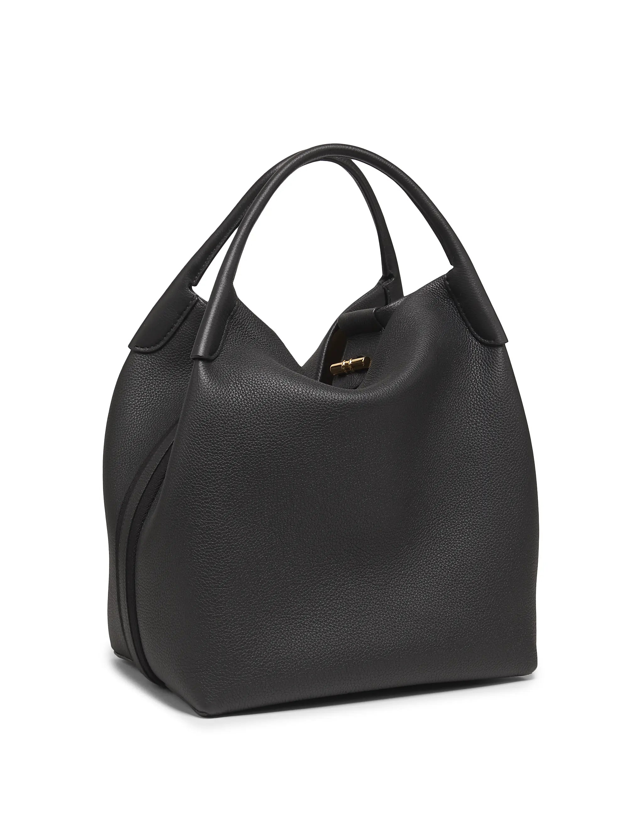 Loro Piana Bale Leather Top Handle Bag