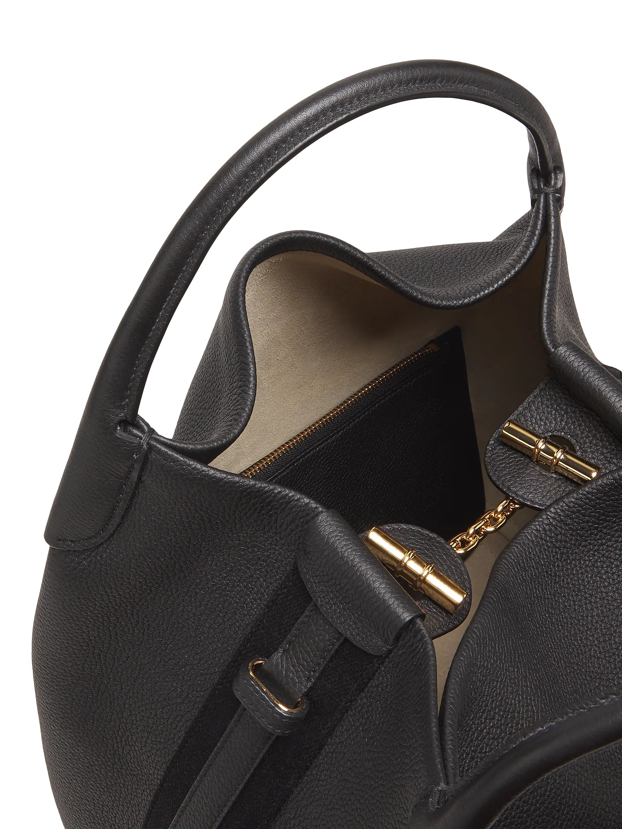 Loro Piana Bale Leather Top Handle Bag
