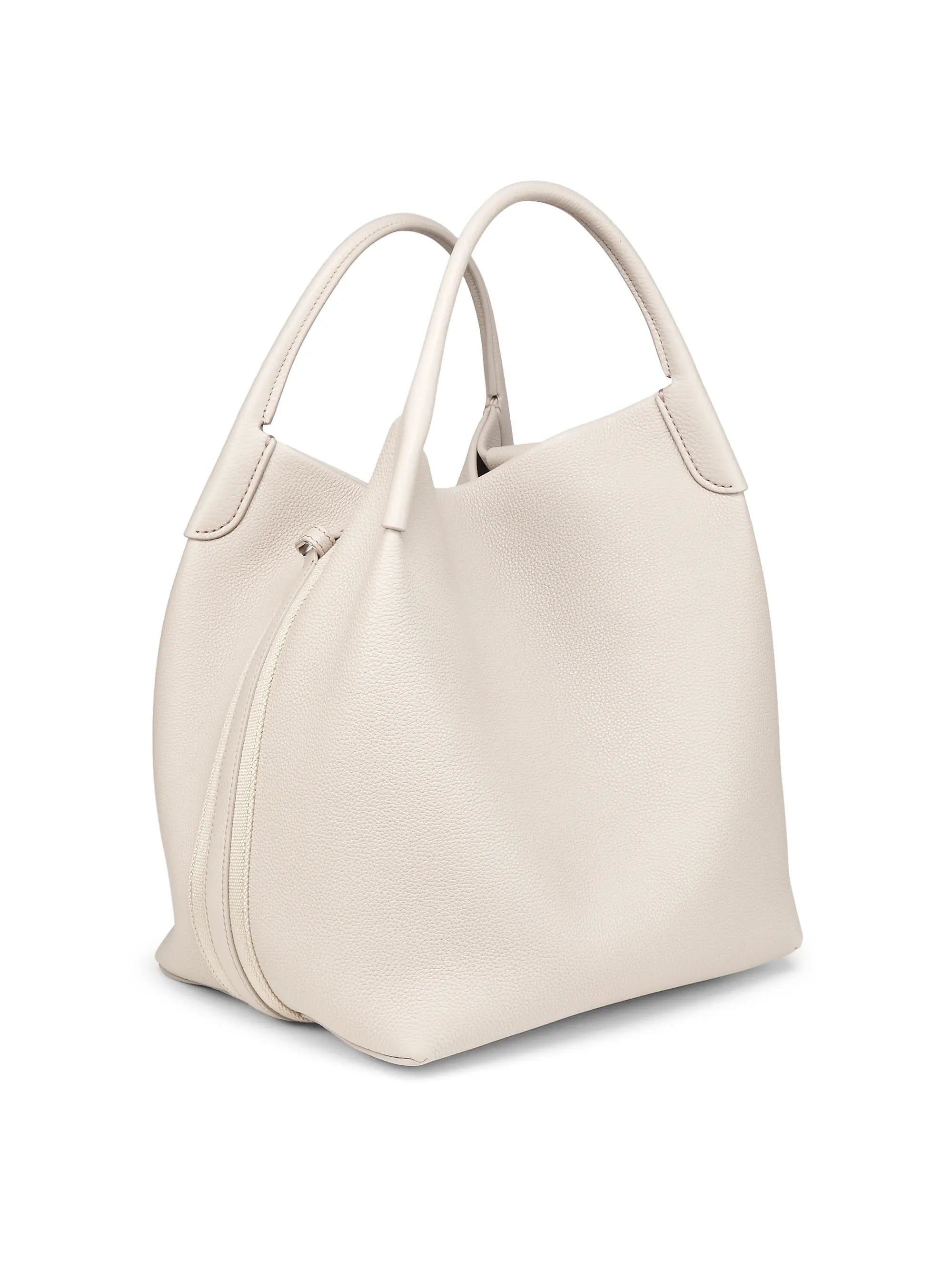 Loro Piana Bale Leather Top Handle Bag