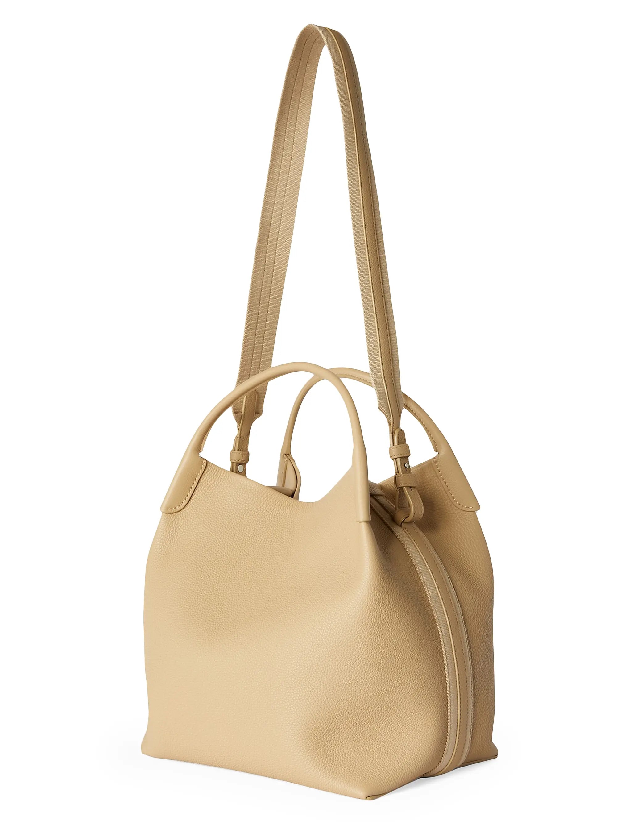 Loro Piana Bale Leather Top Handle Bag