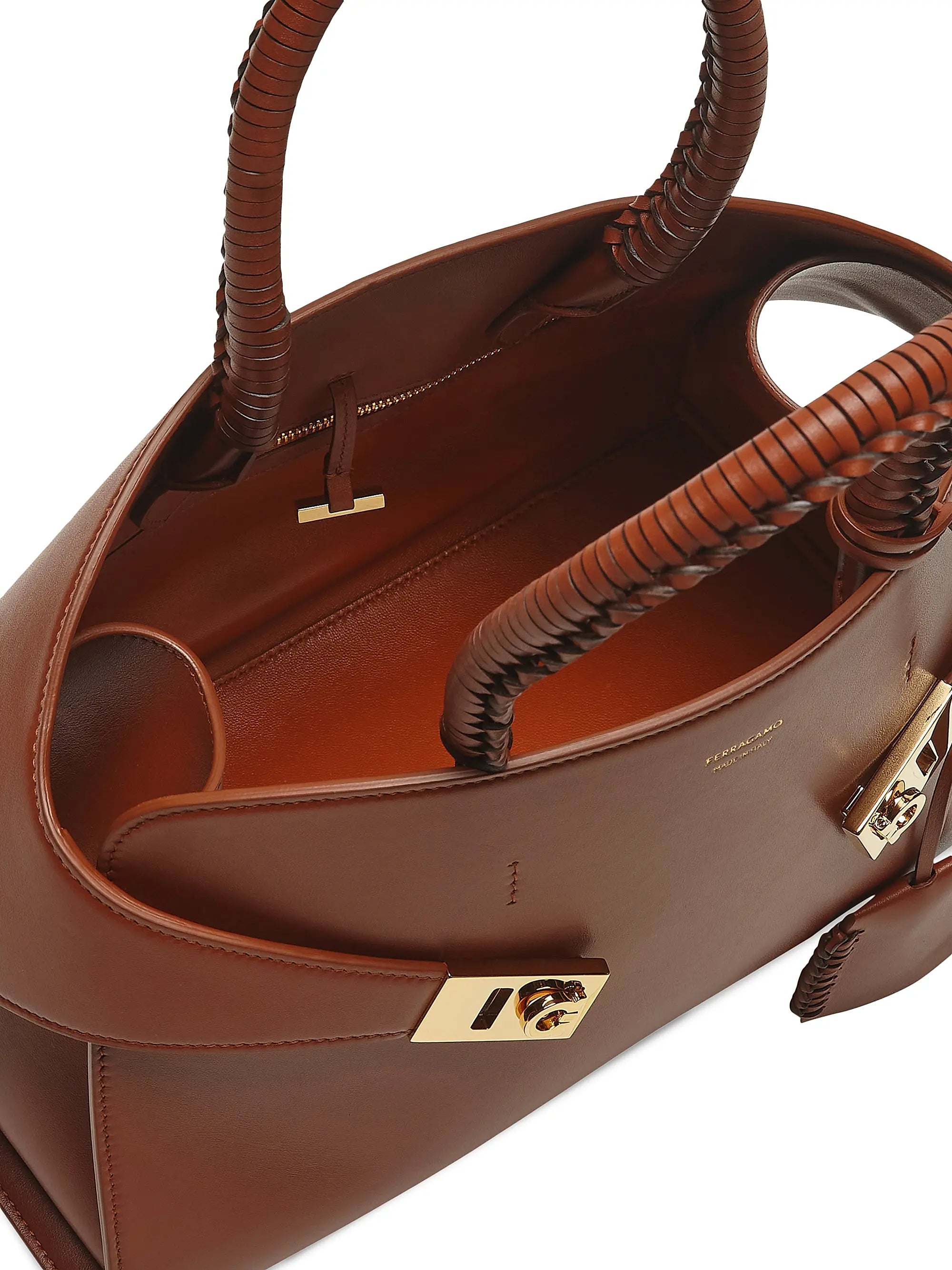 FERRAGAMO Hug Small Leather Top Handle Bag