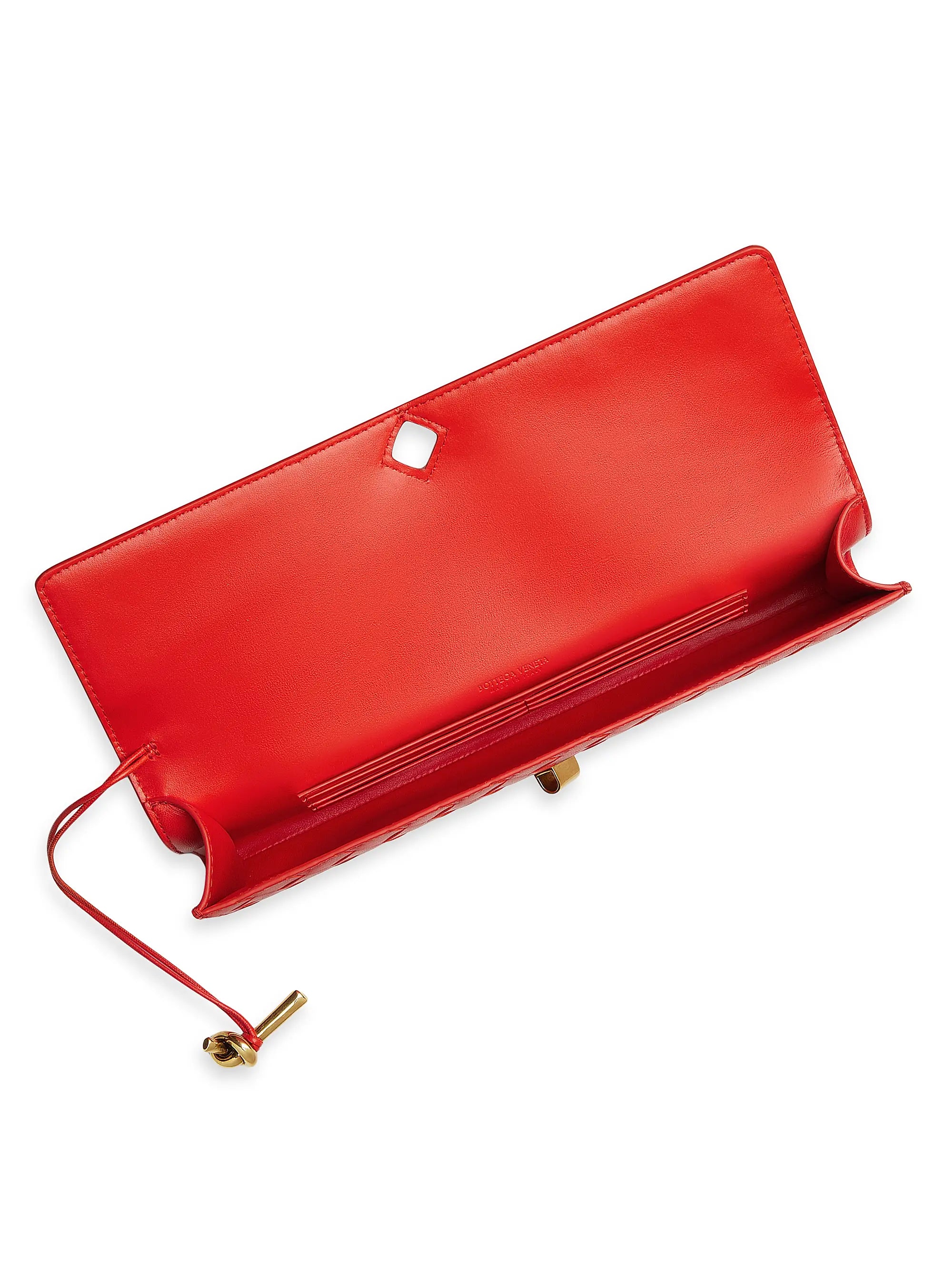 Bottega Veneta Andiamo Intrecciato Leather Top-Handle Clutch