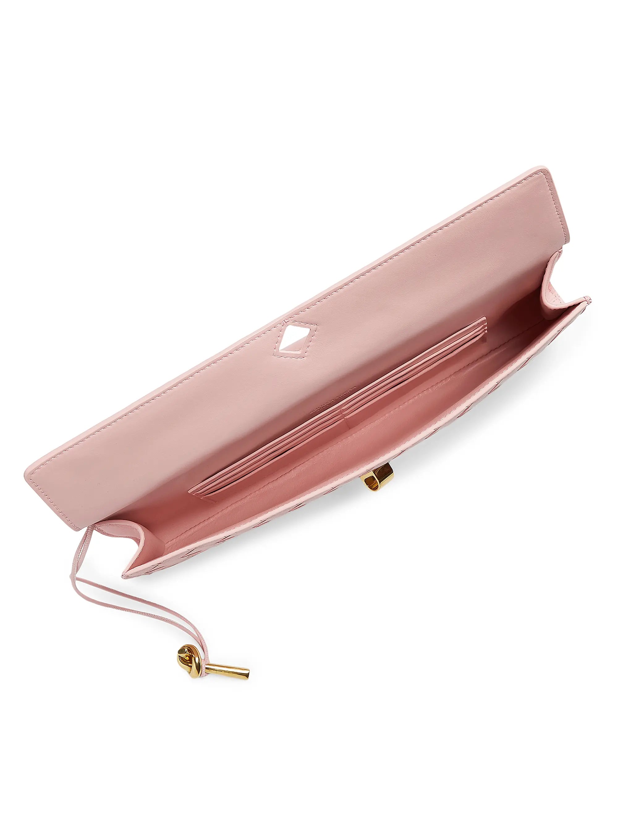 Bottega Veneta Andiamo Intrecciato Leather Top-Handle Clutch