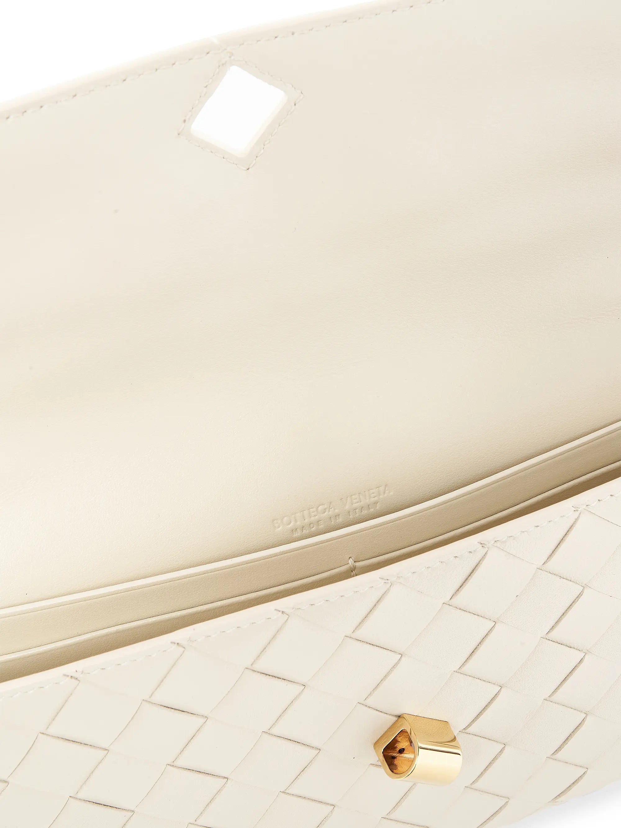 Bottega Veneta Andiamo Intrecciato Leather Top-Handle Clutch