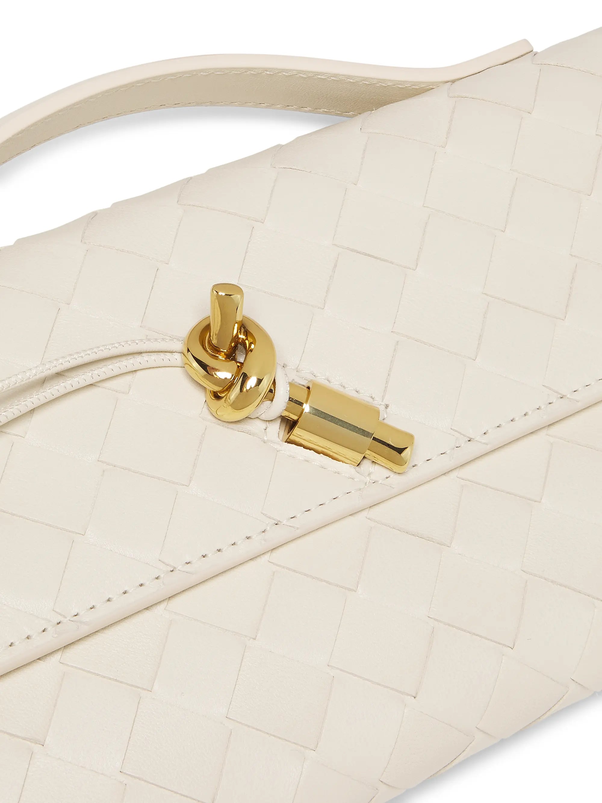 Bottega Veneta Andiamo Intrecciato Leather Top-Handle Clutch